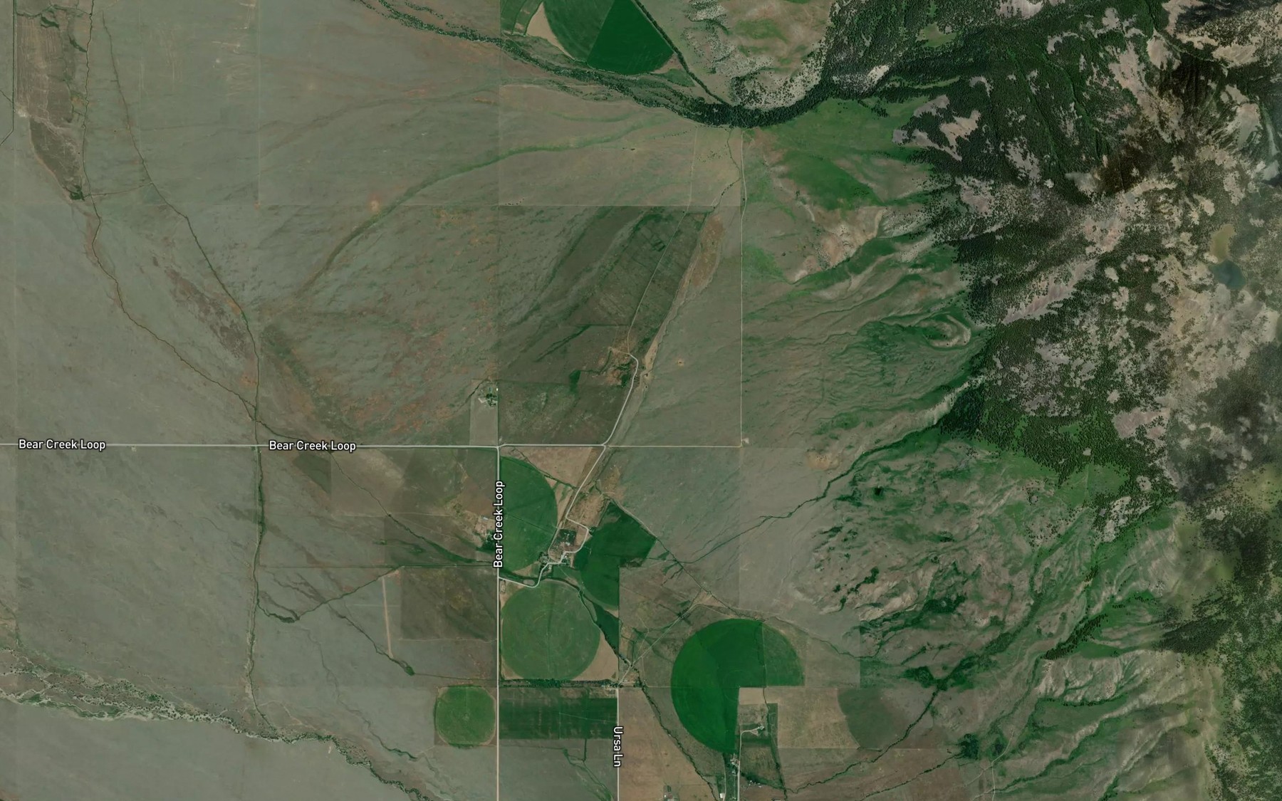 Satellite map of the Storey Ditch