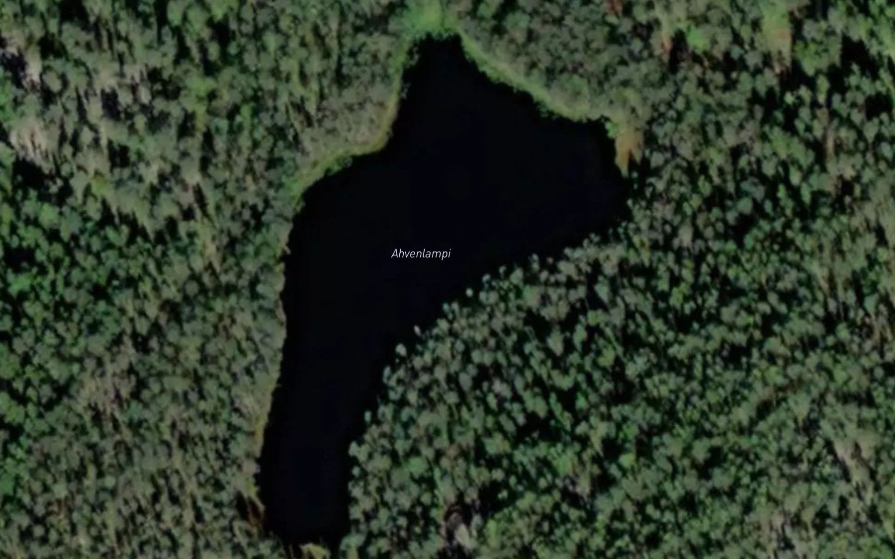 Satellite map of the Ahvenlampi