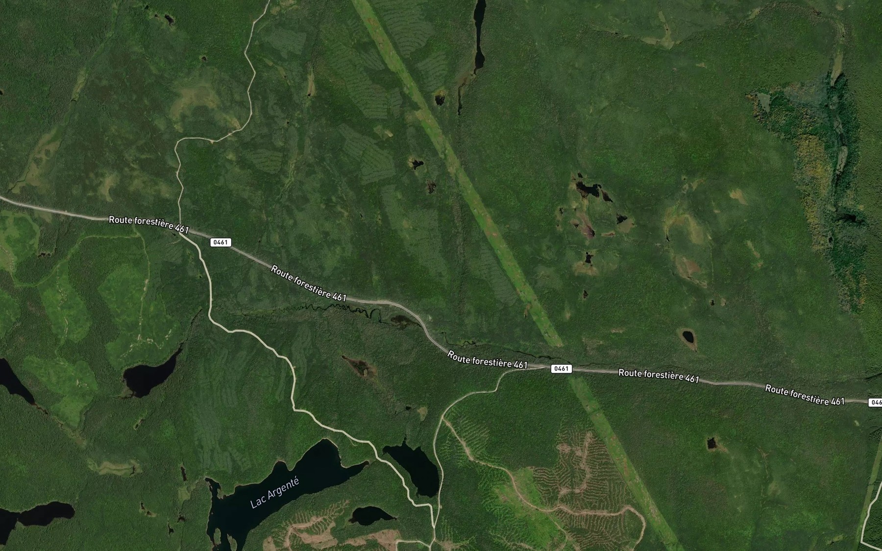 Satellite map of the Etang de la Dame Brulee