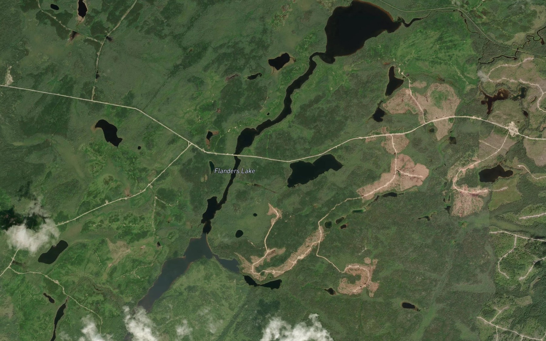 Satellite map of the Flanders Lake