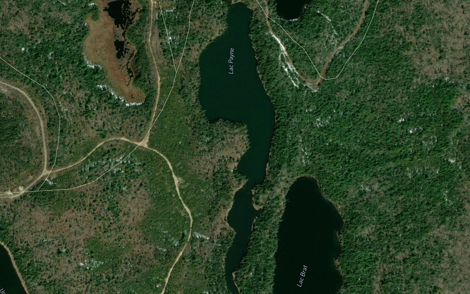Satellite map of the Lac Payne