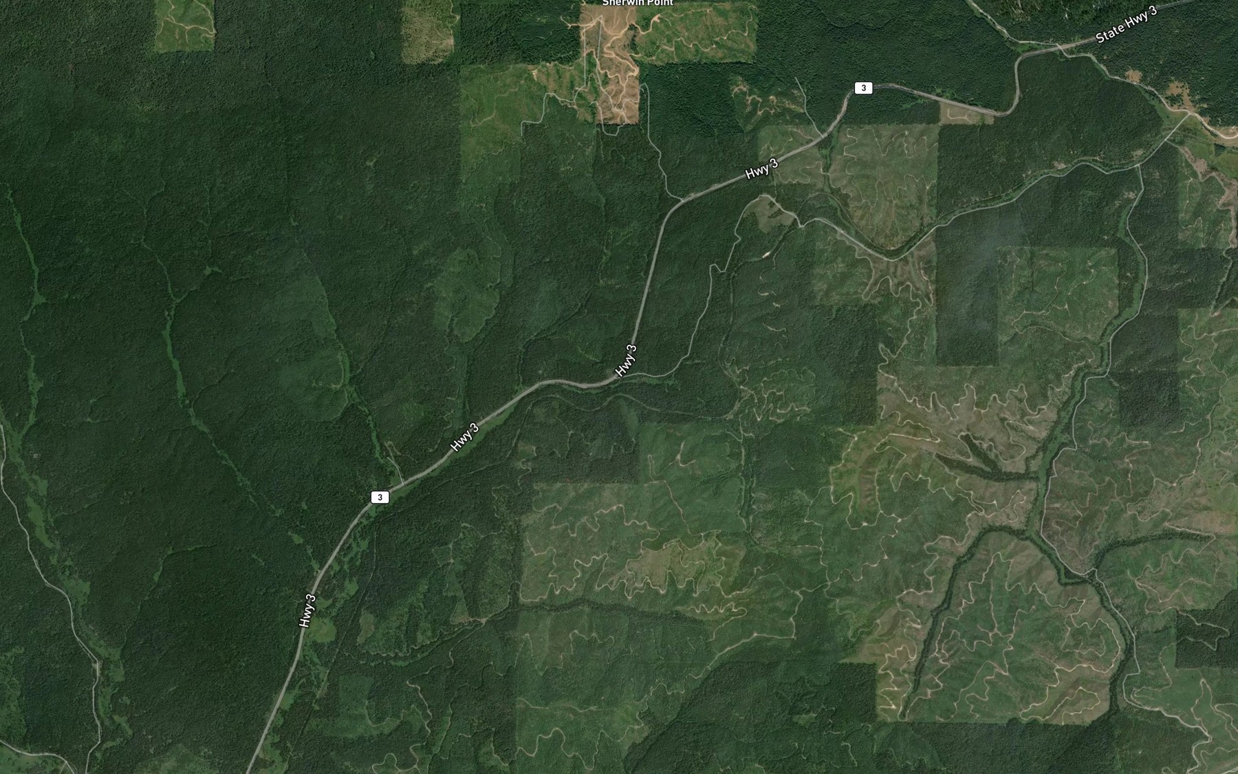 Satellite map of the Lamb Creek