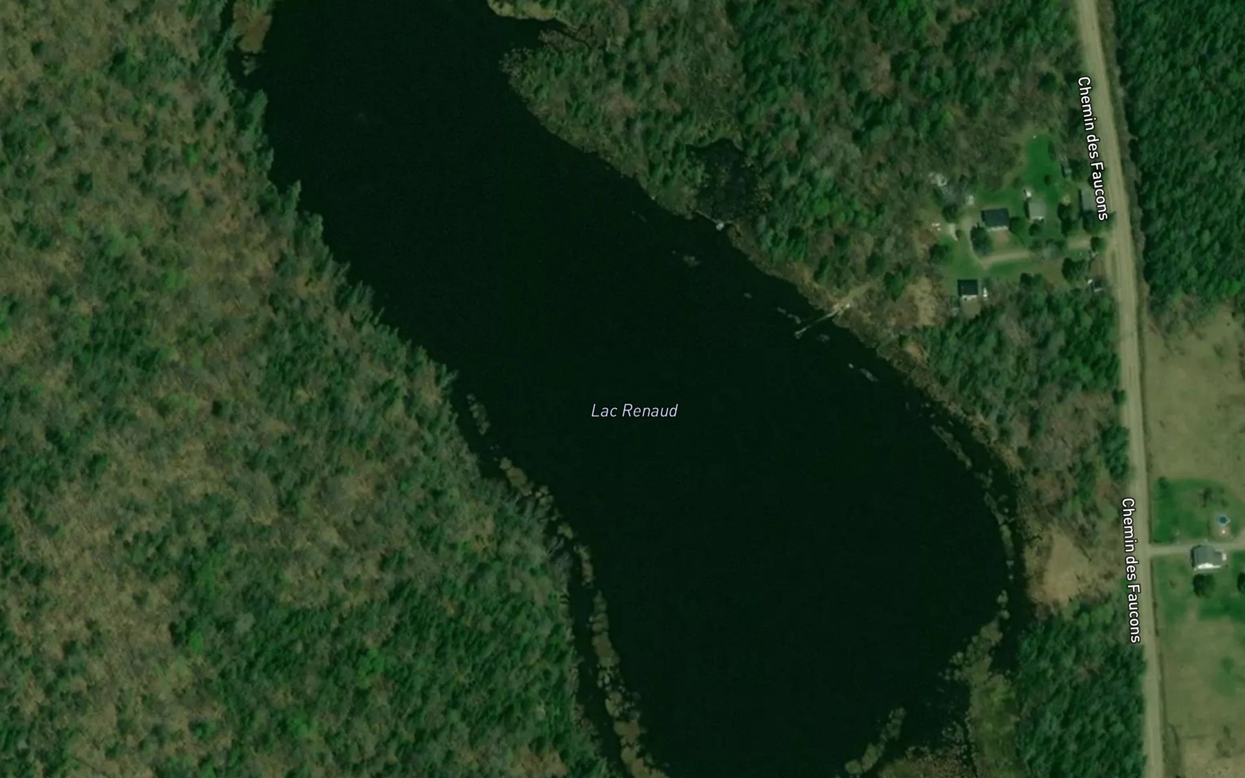 Satellite map of the Lac Renaud