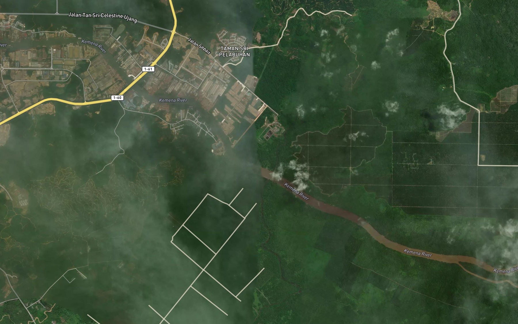 Satellite map of the Sungai Sepadok