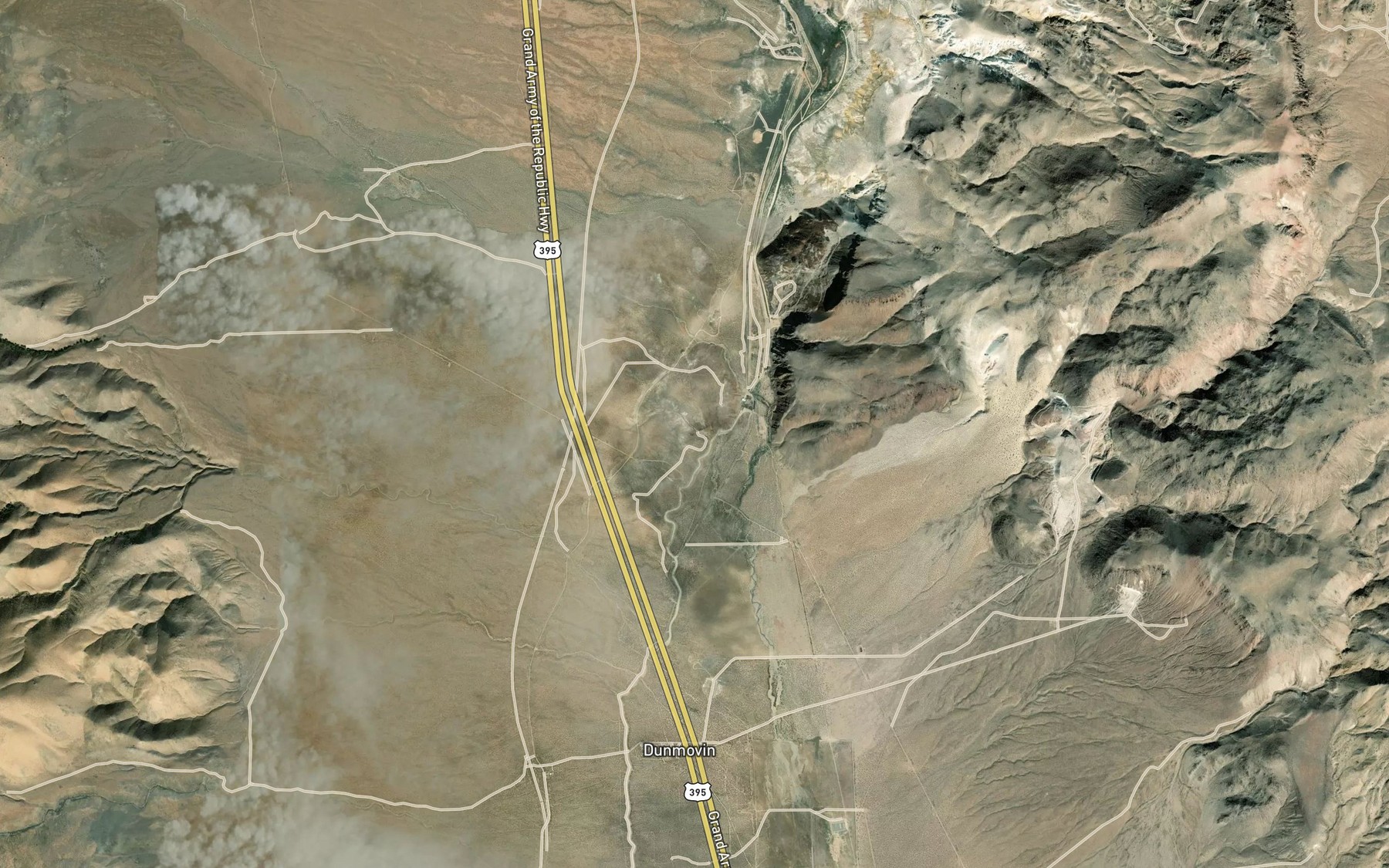 Satellite map of the Rose Spring
