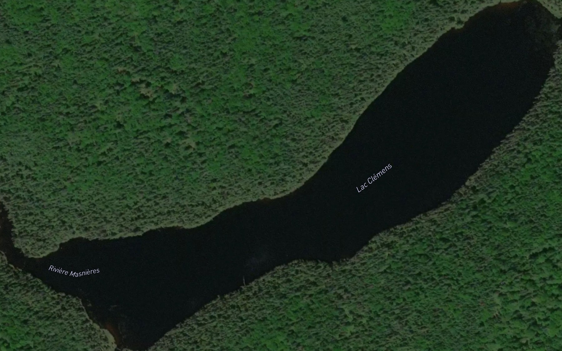Satellite map of the Lac Clemens