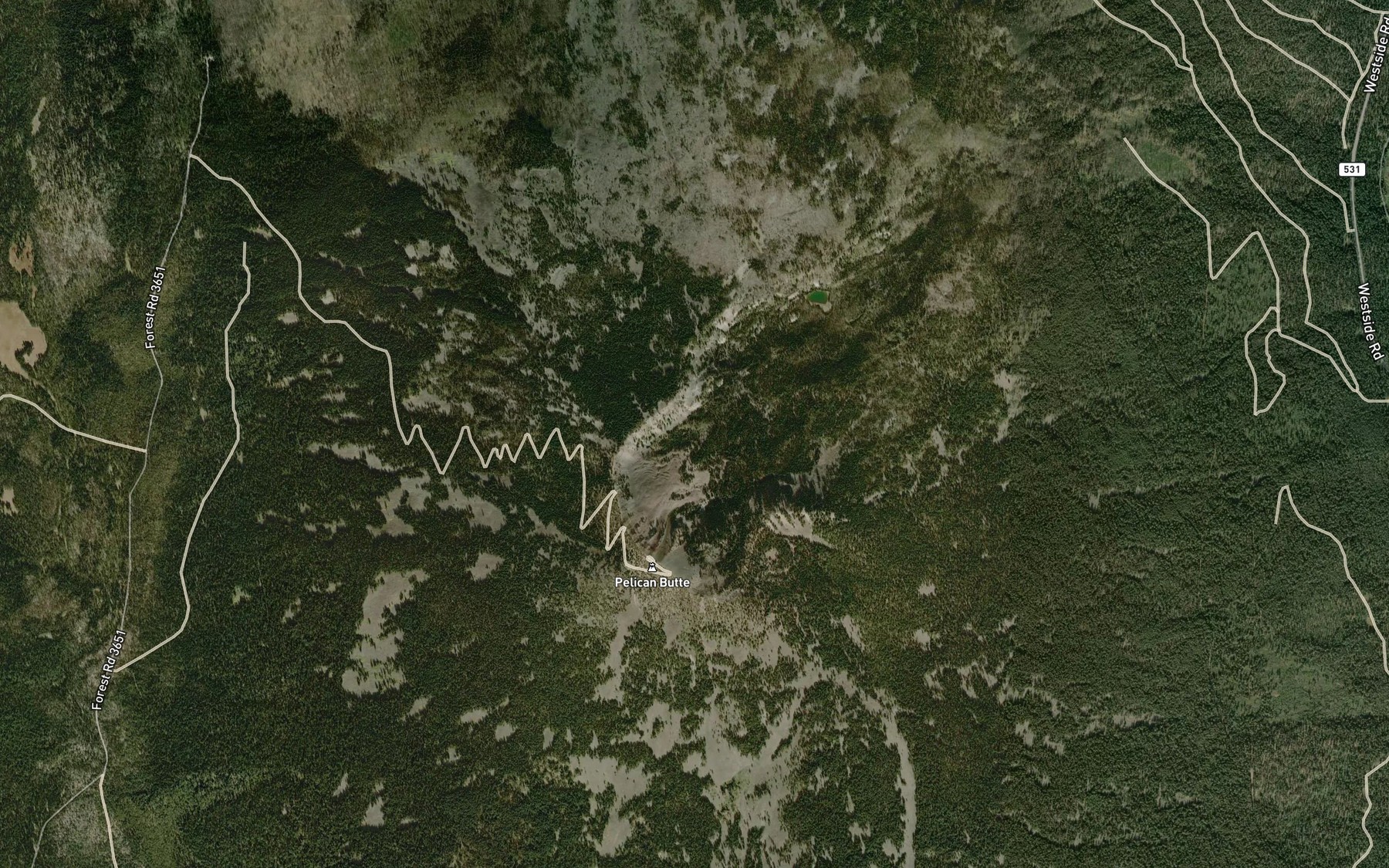 Satellite map of the Cloud Lake Group