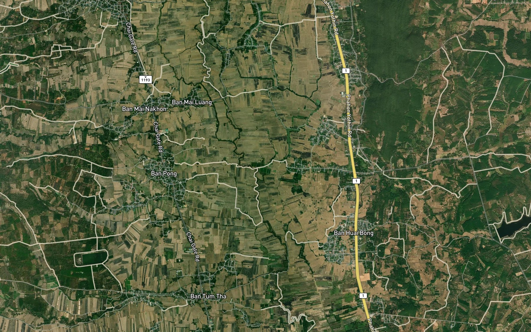 Satellite map of the Nam Mae Puem