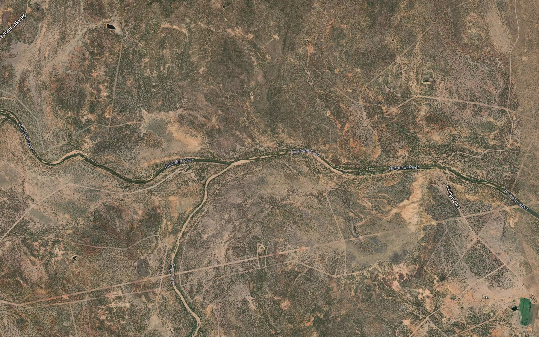 Satellite map of the Gray Creek