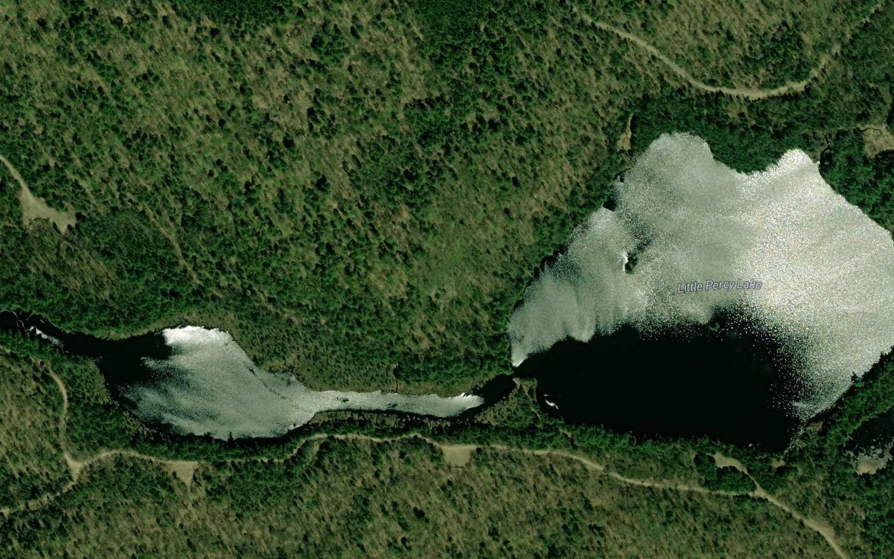 Satellite map of the Little Percy Lake