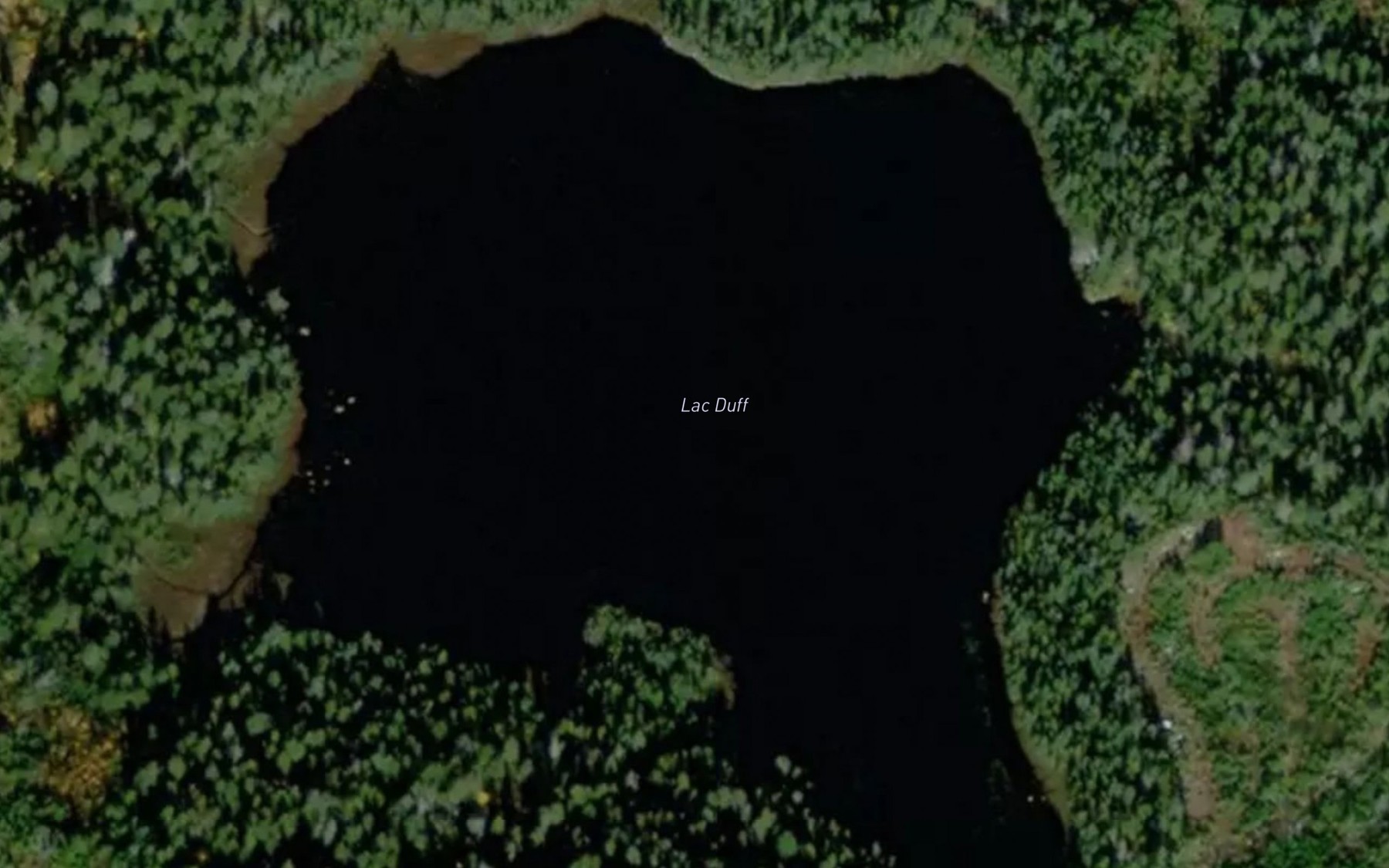 Satellite map of the Lac Duff