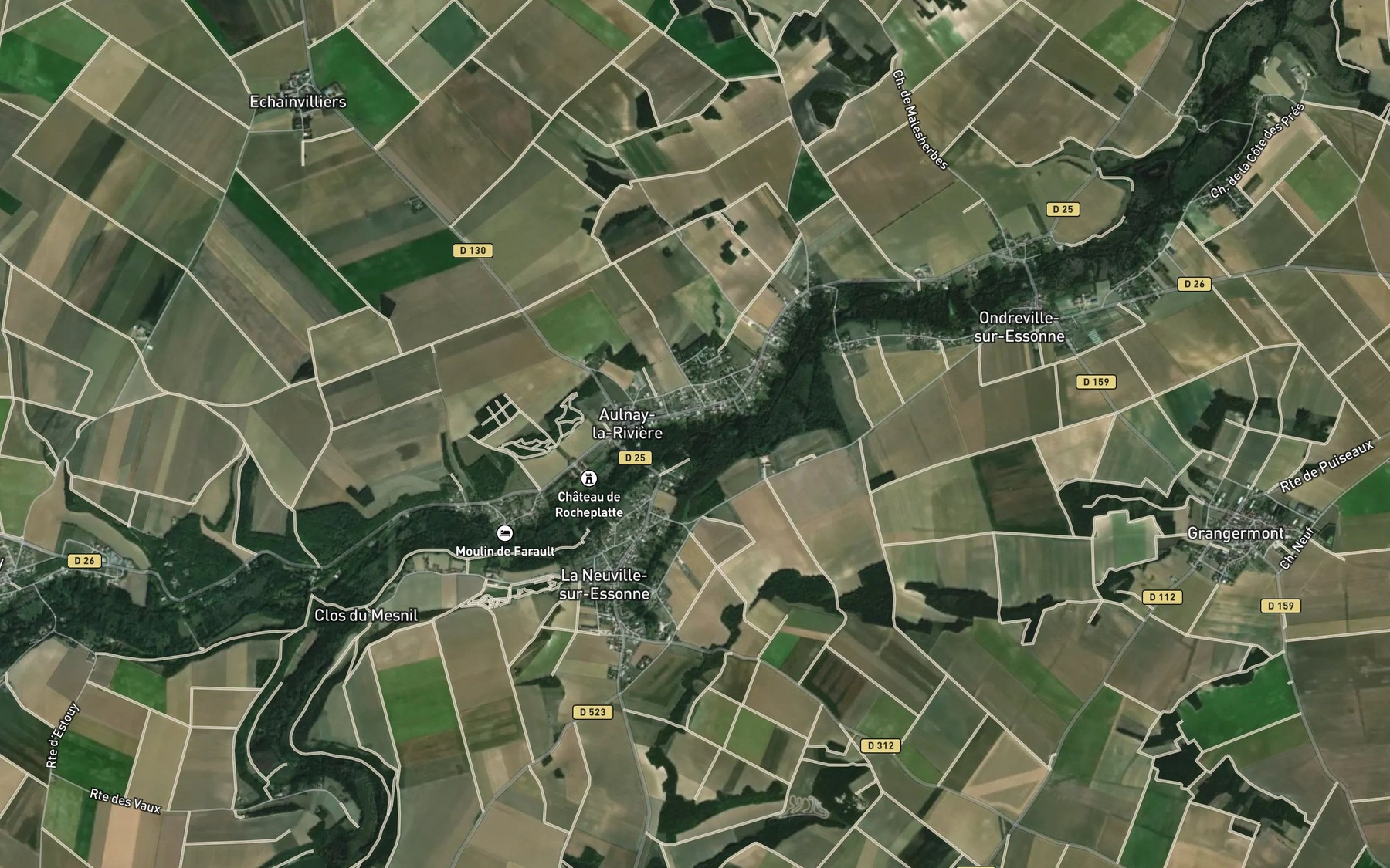 Satellite map of the Ruisseau la Laye du Nord