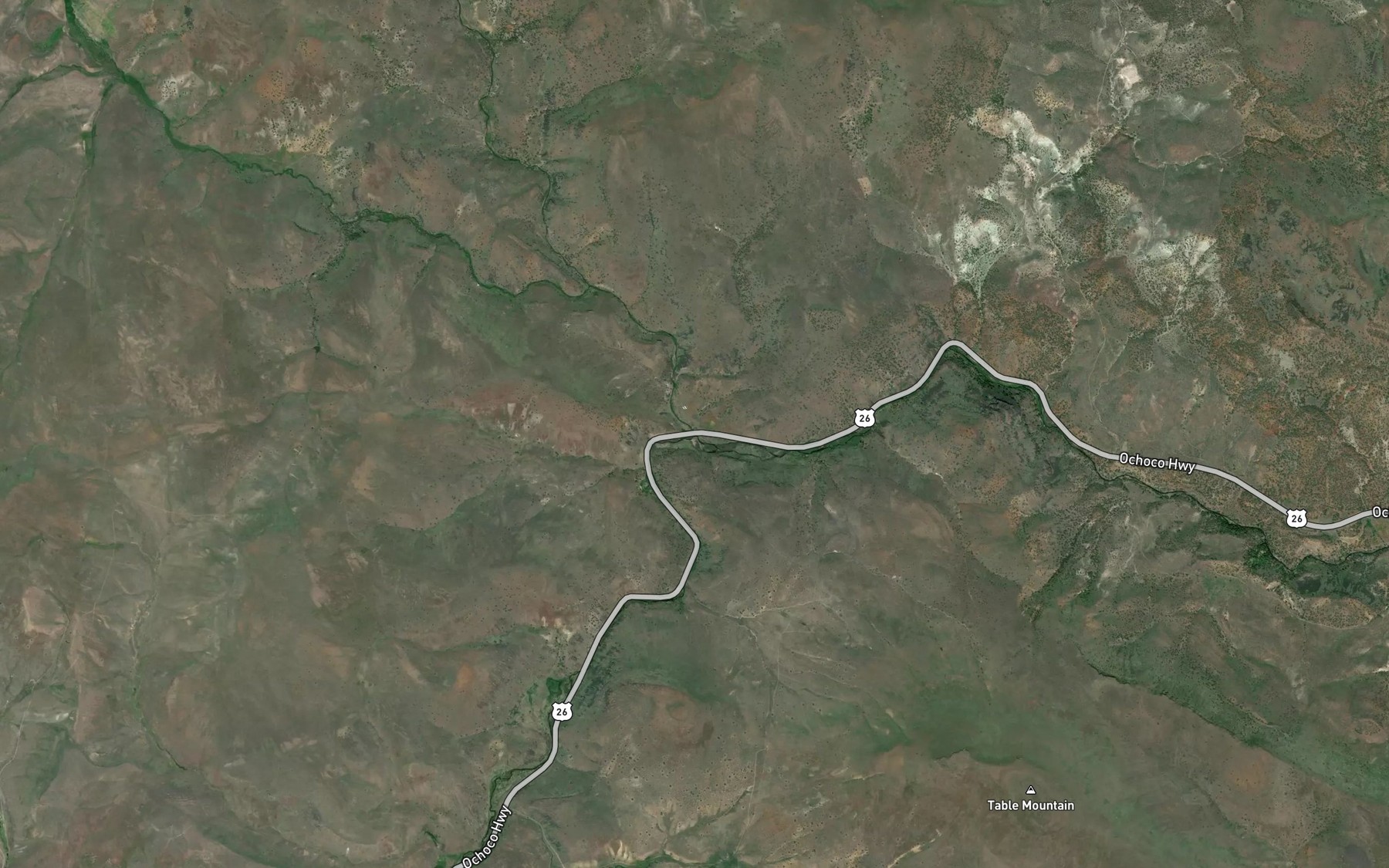 Satellite map of the Willow Creek