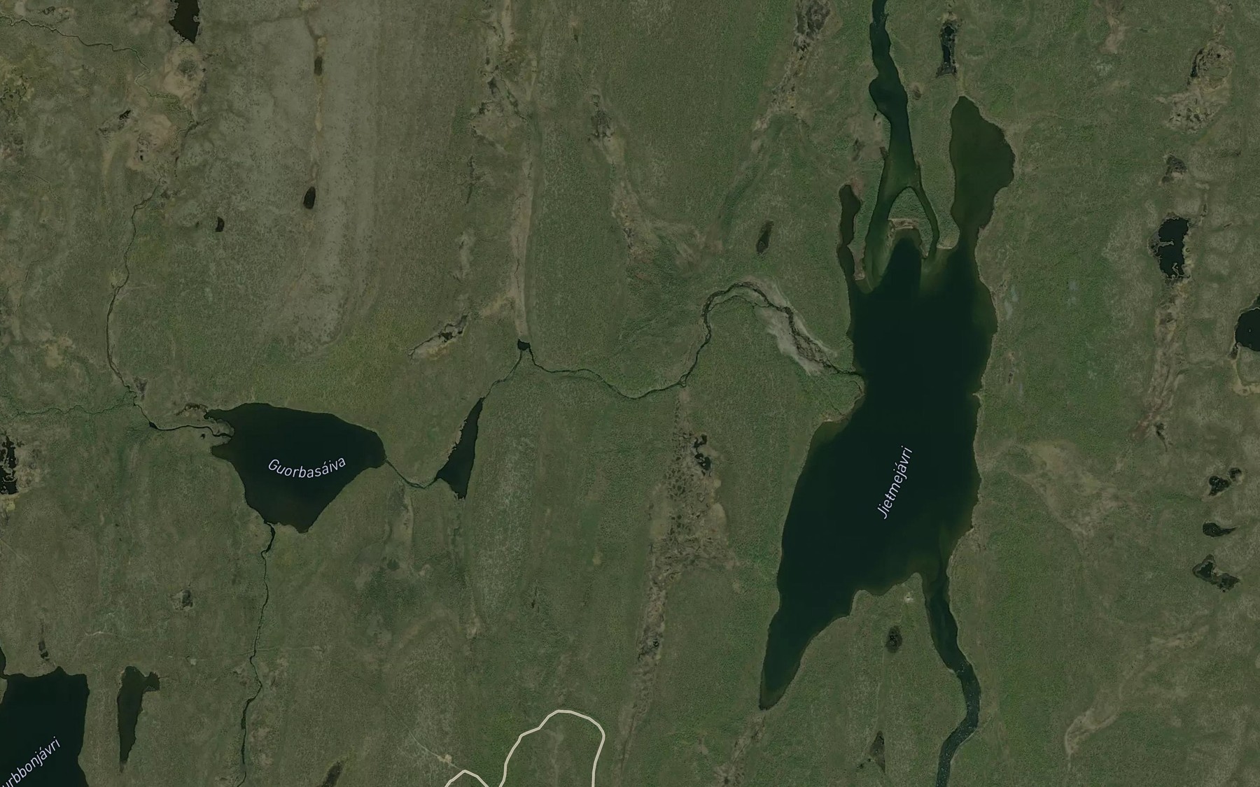Satellite map of the Guorbajakka