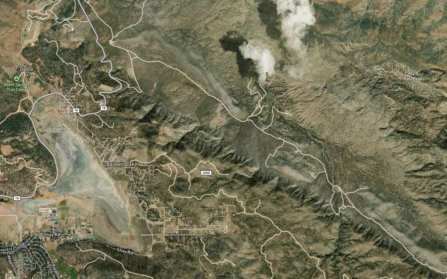 Satellite map of the Squirrel Spring