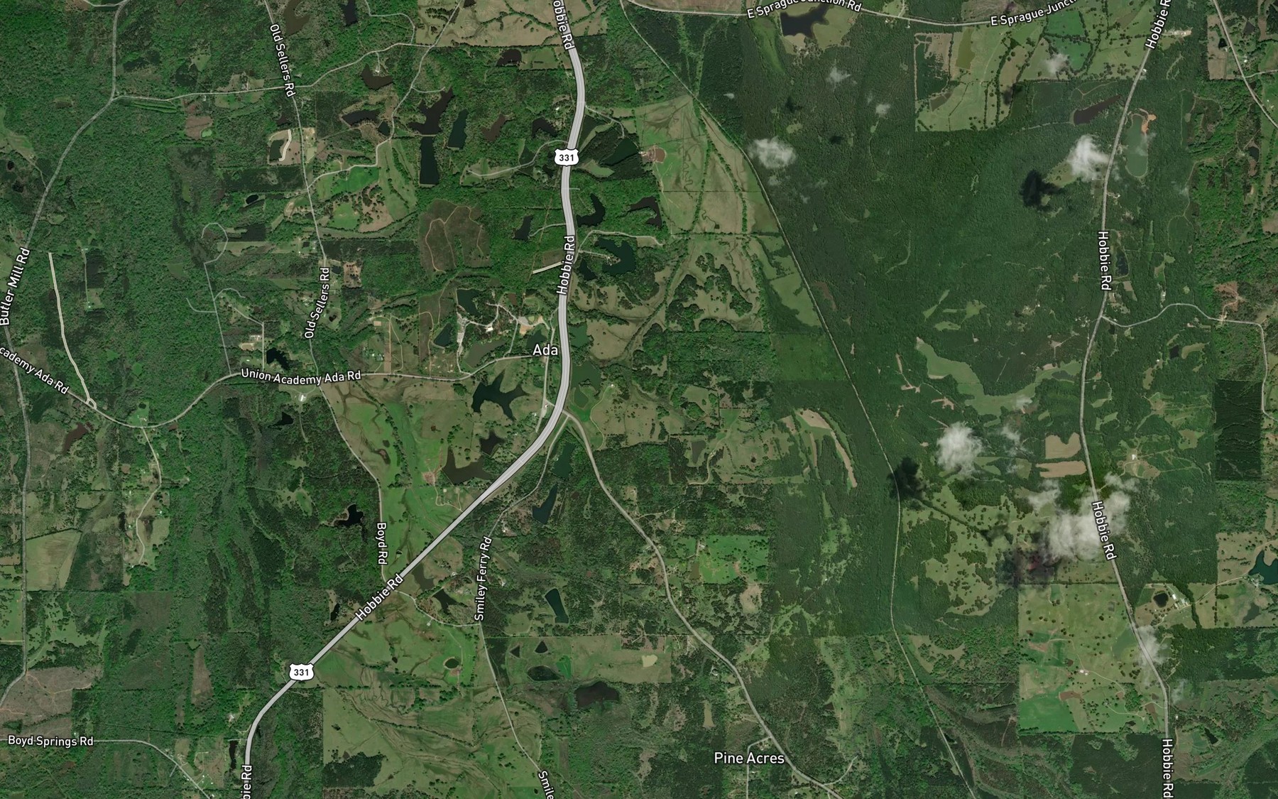 Satellite map of the Cauthen Lake Number One