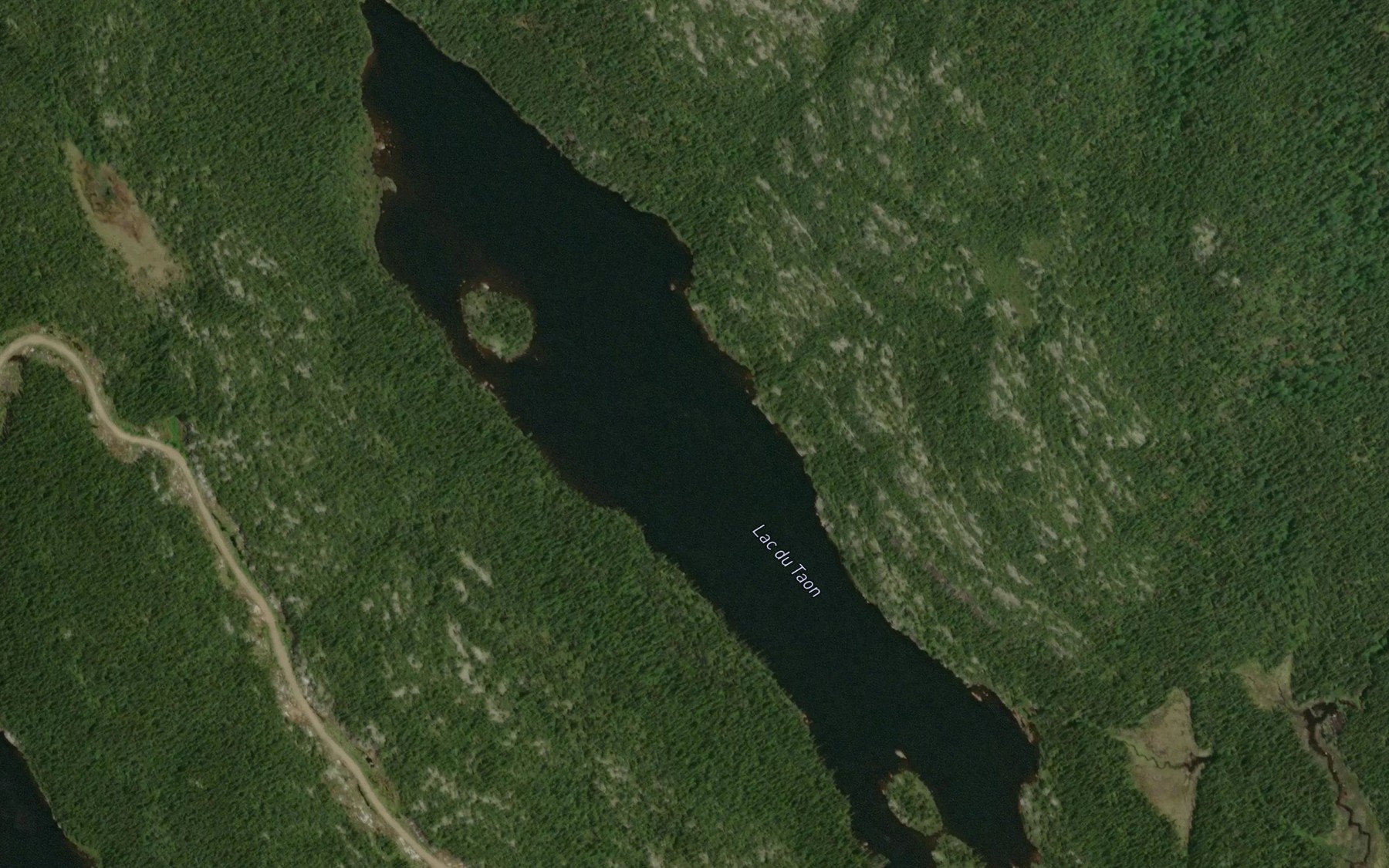 Satellite map of the Lac du Taon