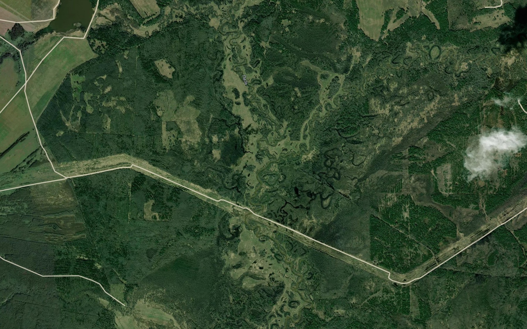Satellite map of the Bol'shaya Usa
