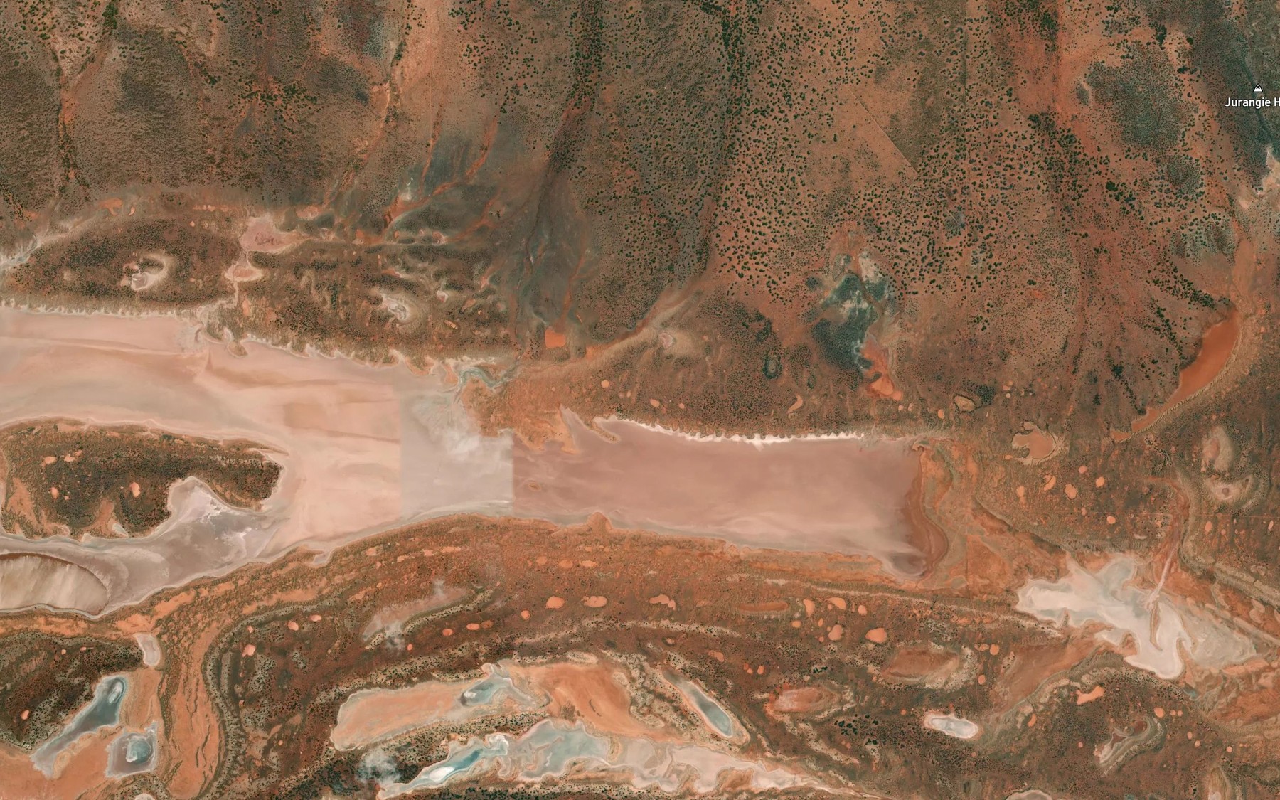 Satellite map of the Cooragooggine Lake