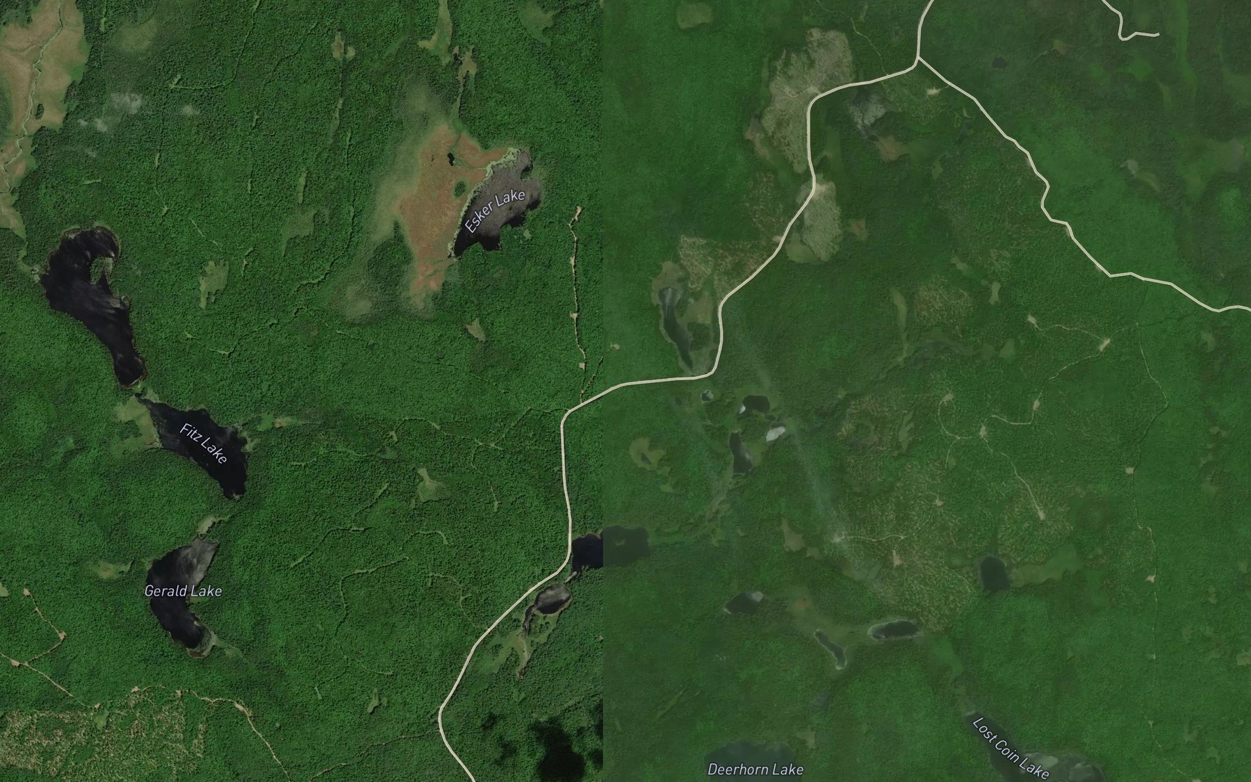 Satellite map of the Otterpaw Creek