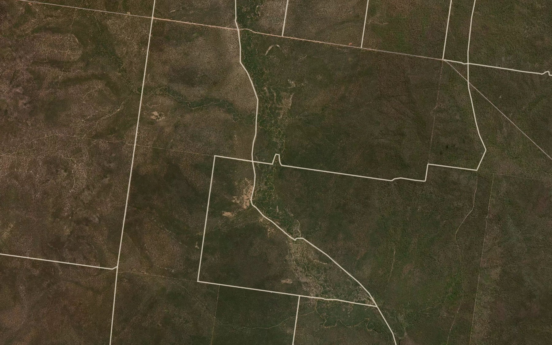 Satellite map of the Tom Gully