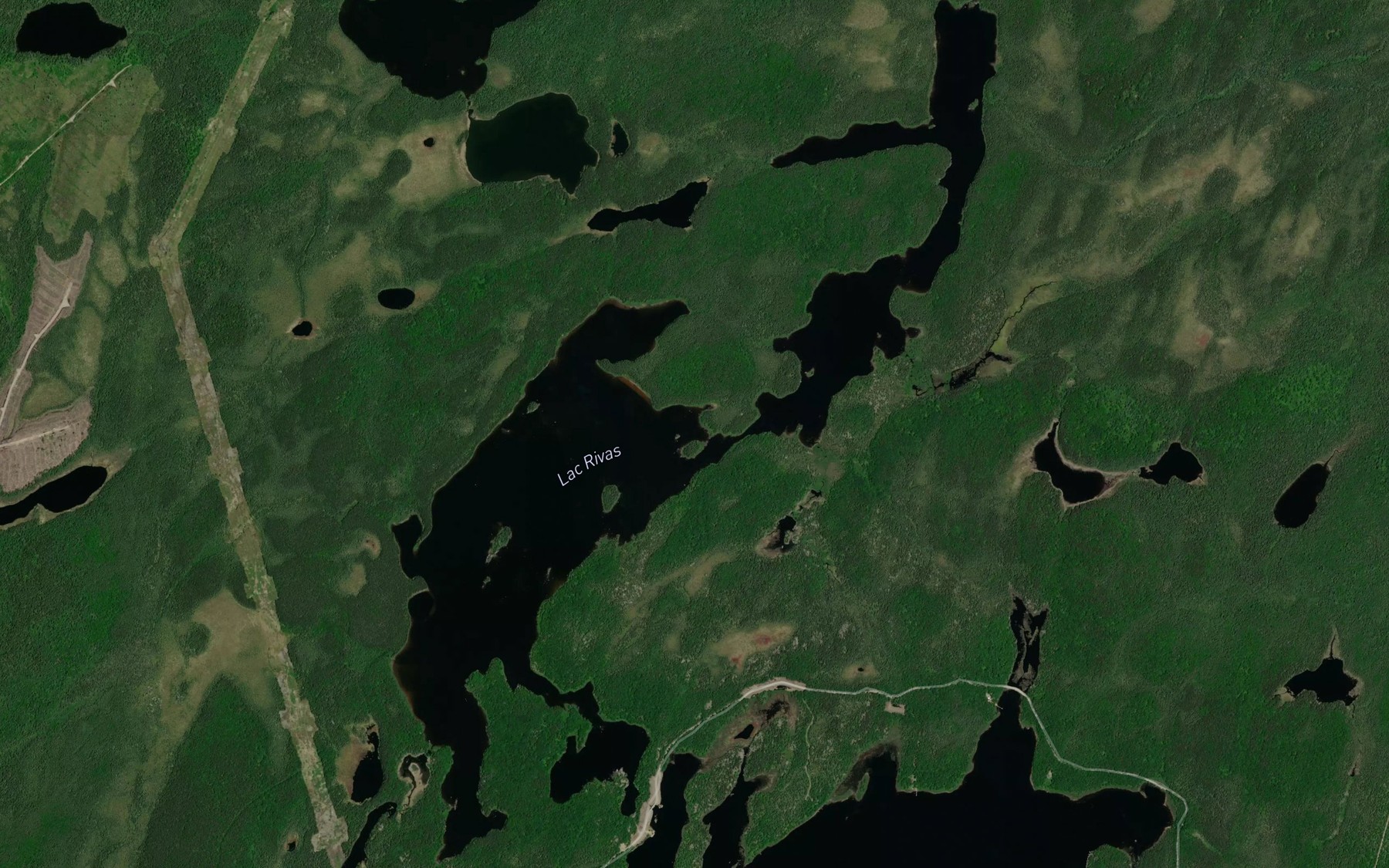 Satellite map of the Lac Rivas