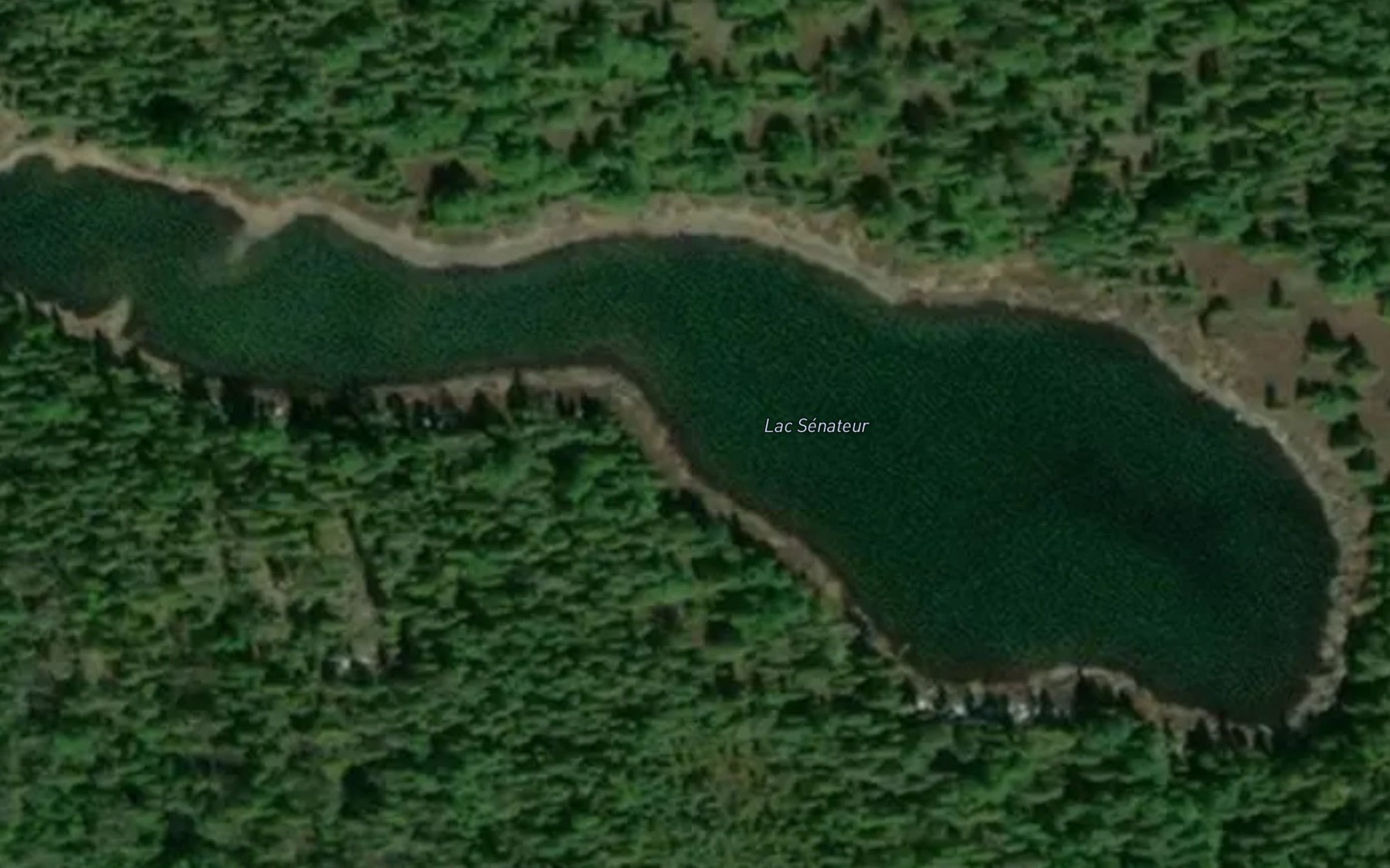 Satellite map of the Lac Senateur