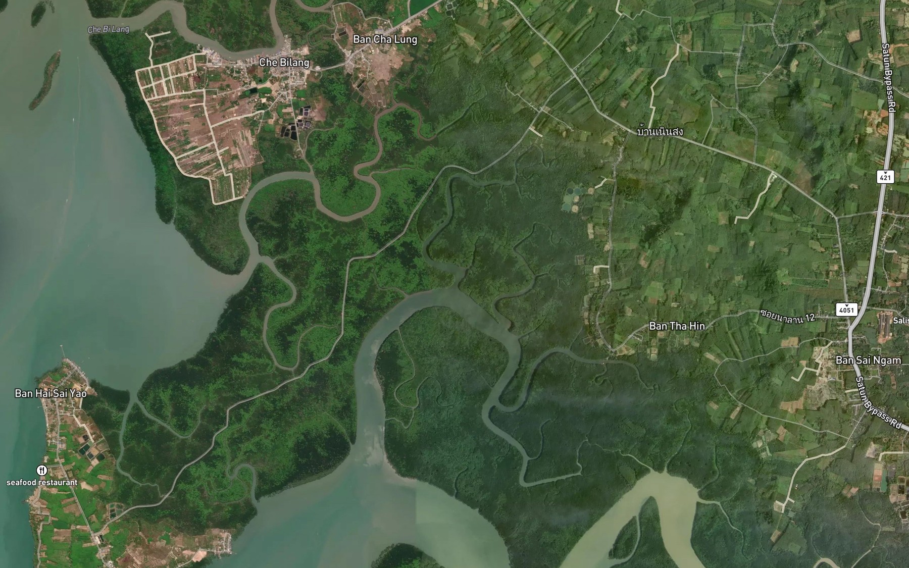 Satellite map of the Khlong Rae Kot