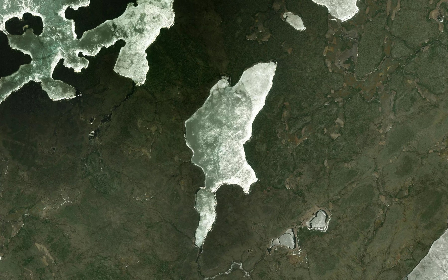 Satellite map of the Ferro Lake