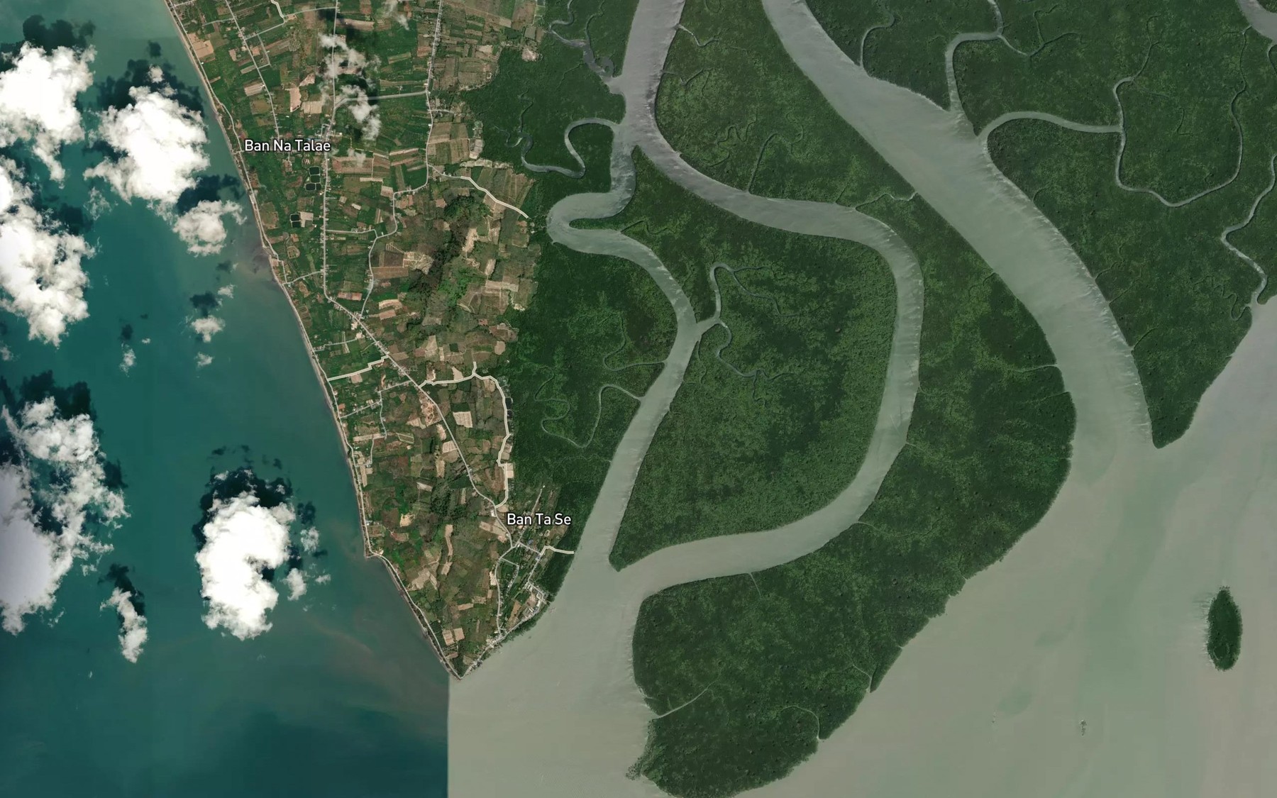 Satellite map of the Khlong Nai Khao