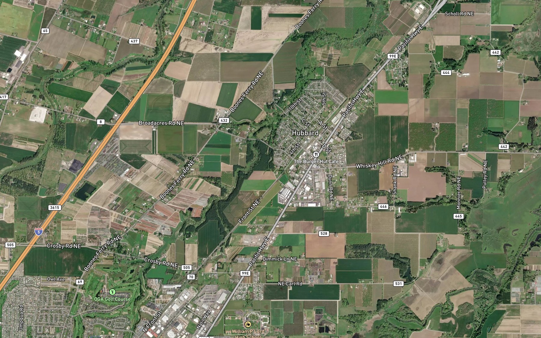 Satellite map of the Bronec Reservoir