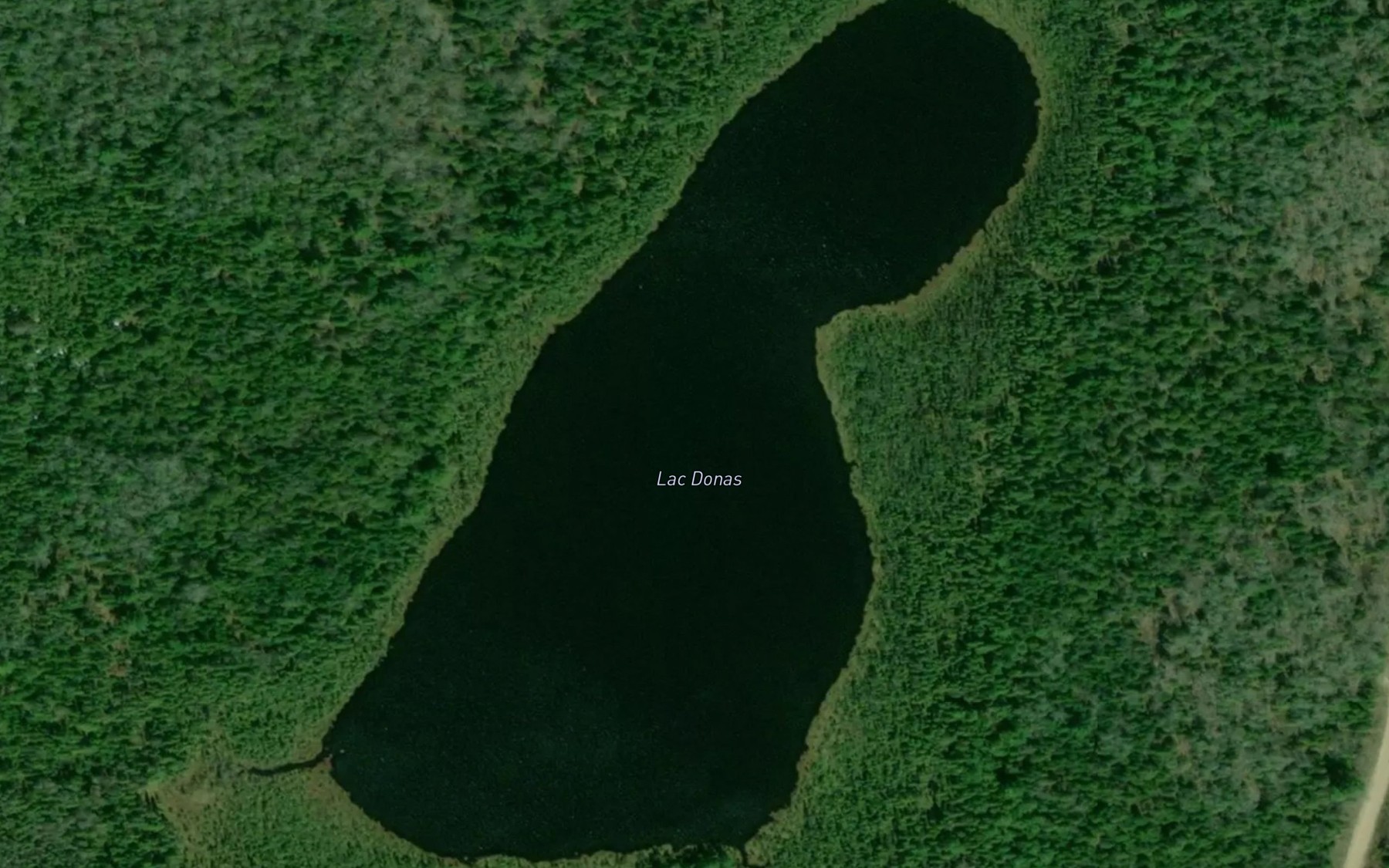 Satellite map of the Lac Donas