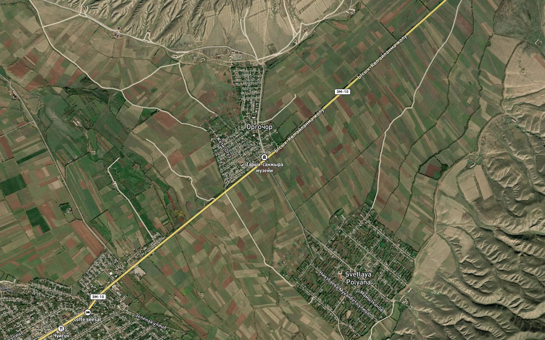 Satellite map of the Aryk Bryantsev
