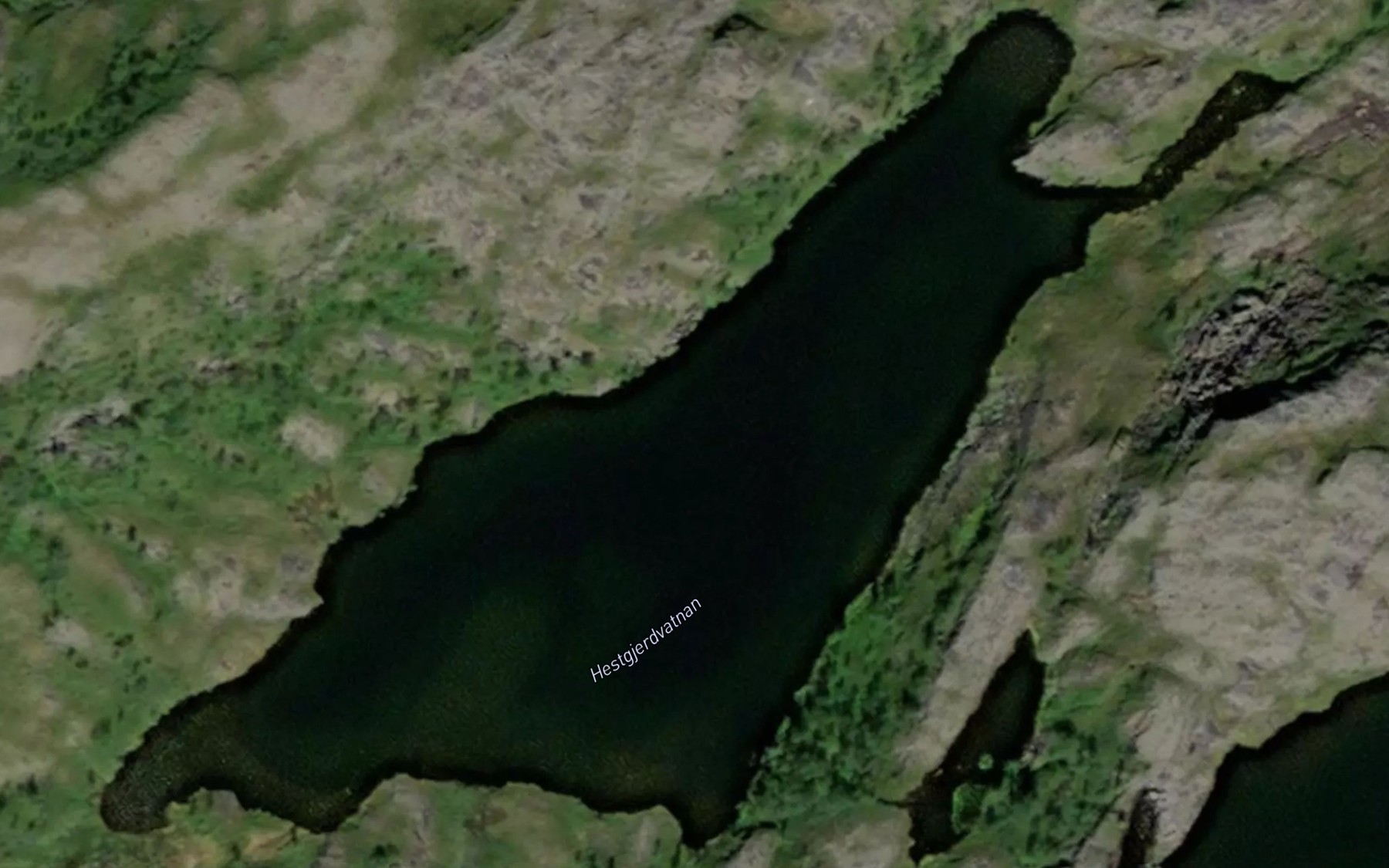 Satellite map of the Hestgjerdvatnan