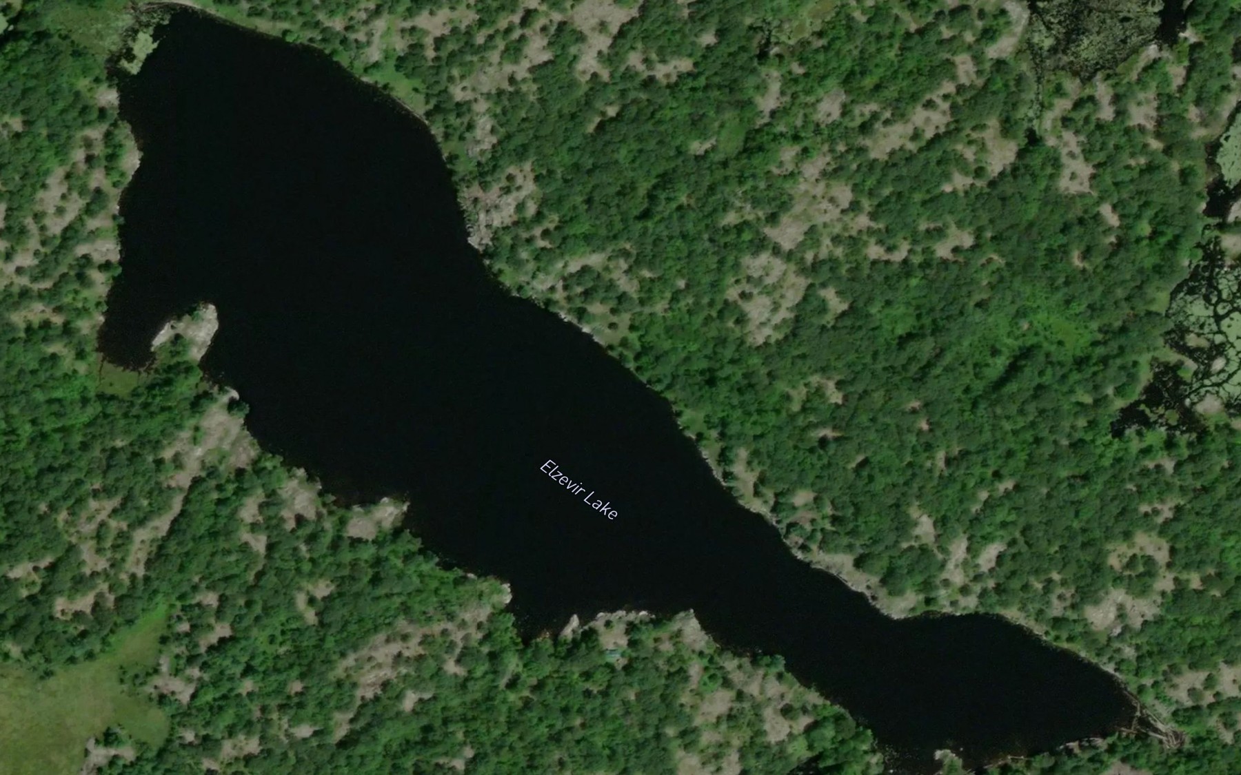 Satellite map of the Elzevir Lake
