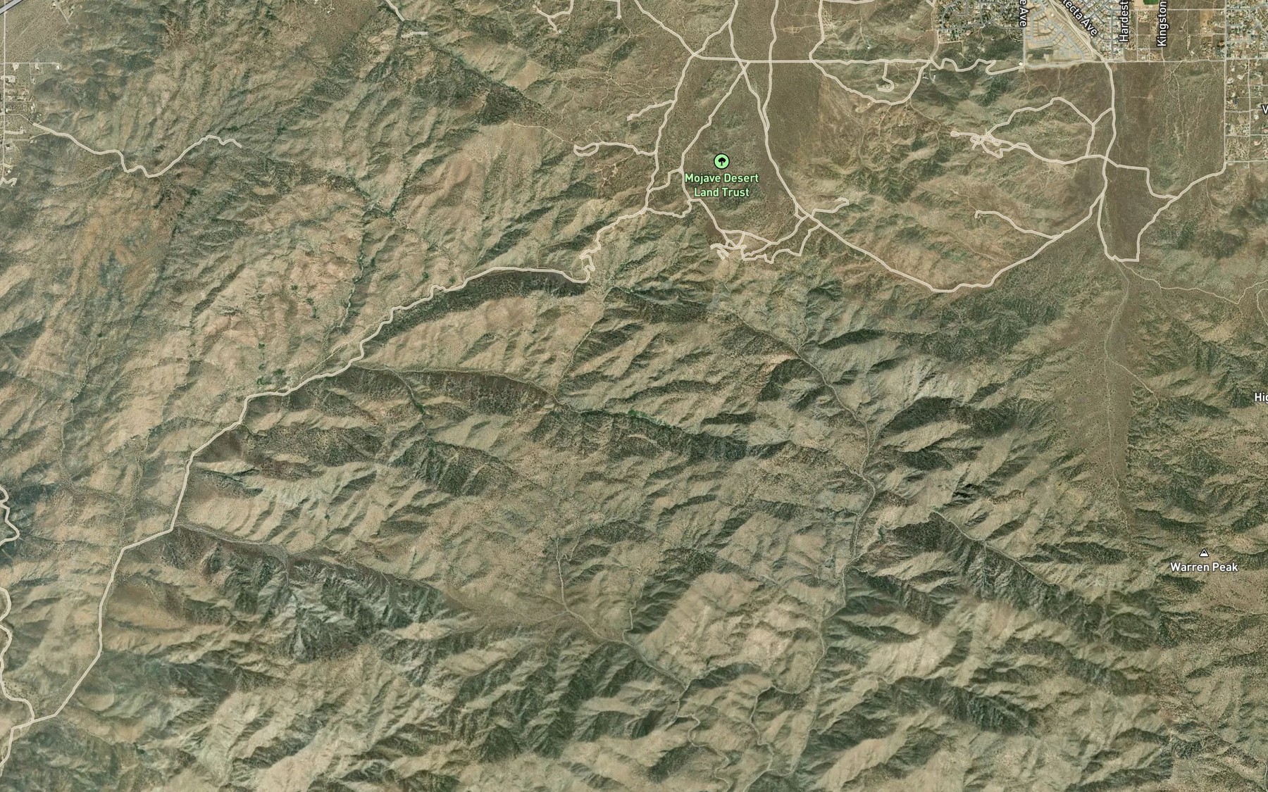 Satellite map of the Rattlesnake Spring