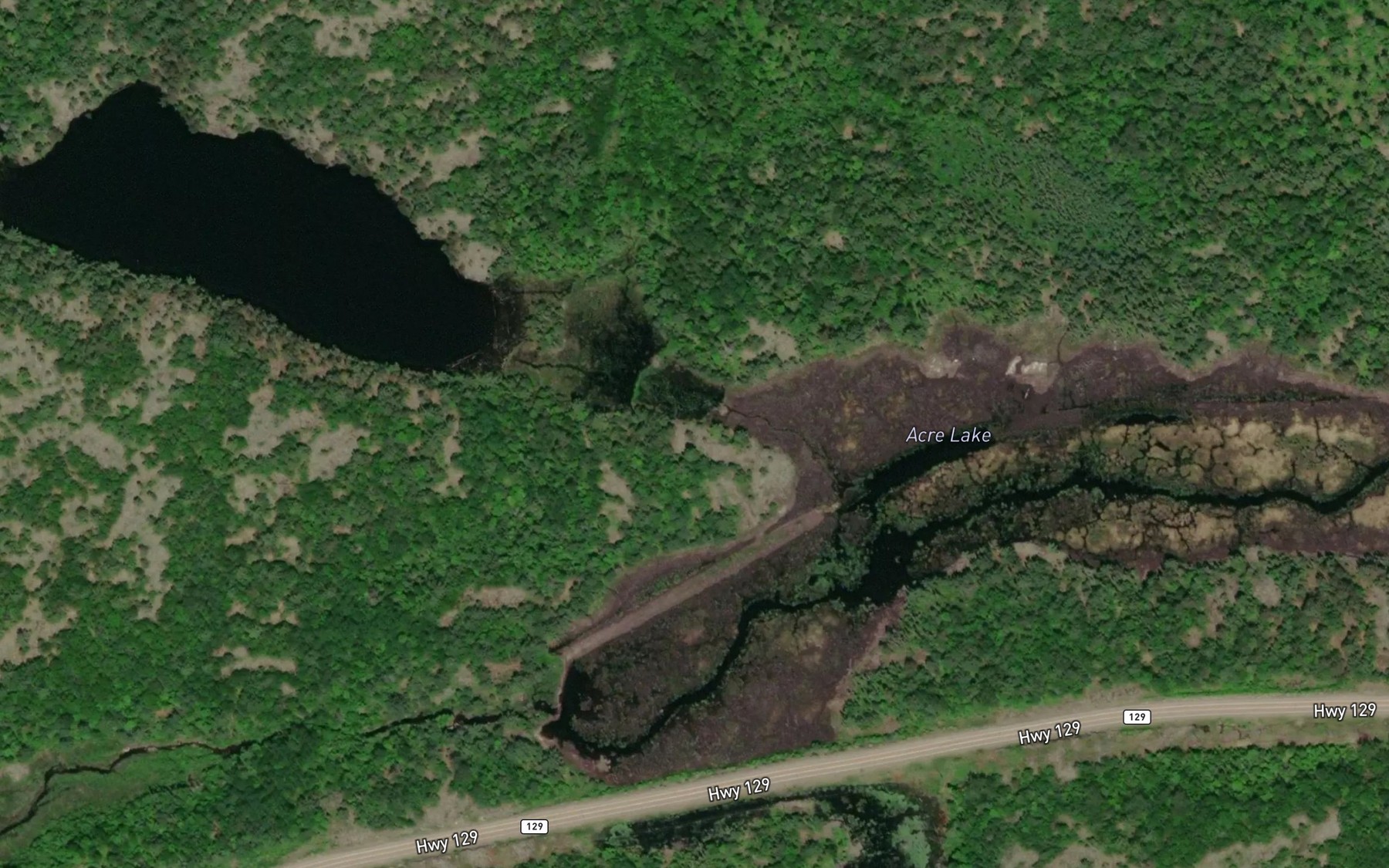 Satellite map of the Acre Lake