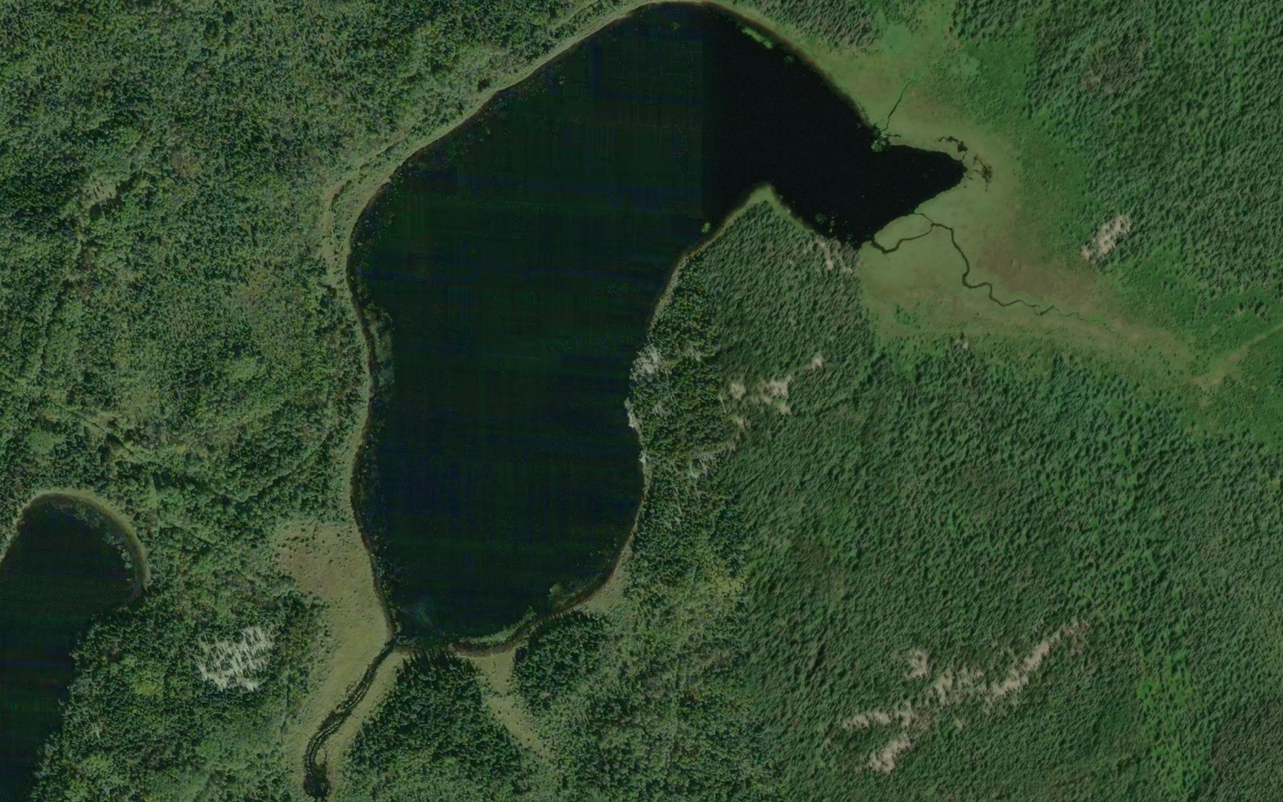 Satellite map of the Little Shesheb Lake