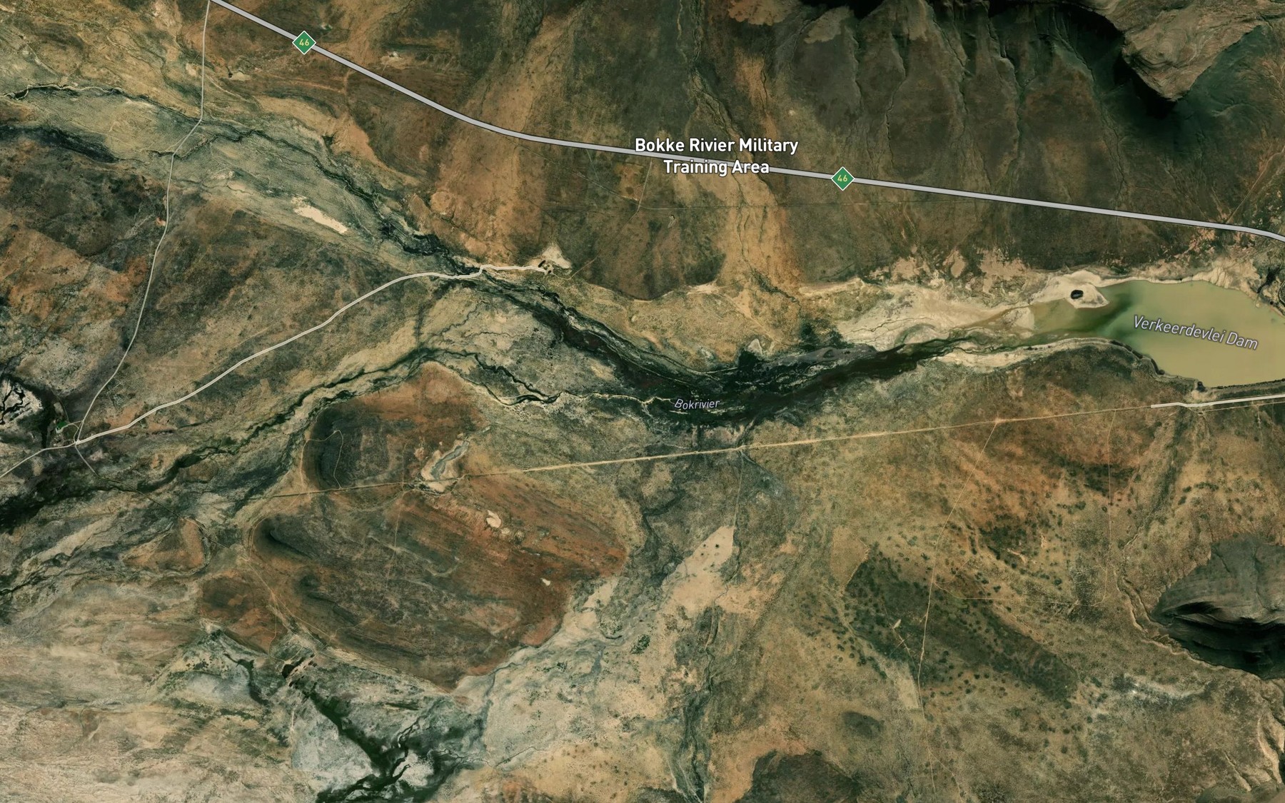 Satellite map of the Bokrivier
