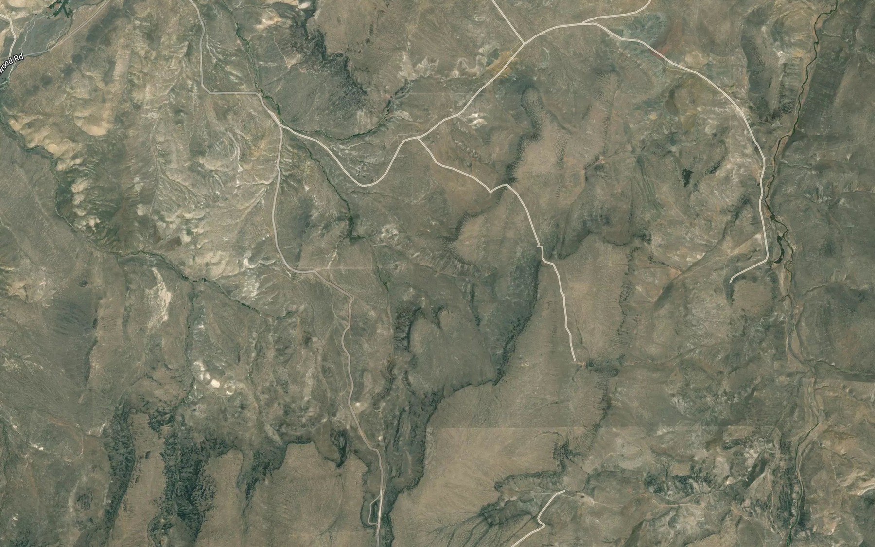 Satellite map of the Division Reservoir