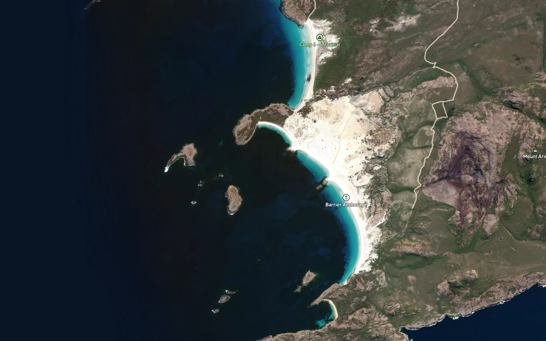 Satellite map of the Barrier Anchorage