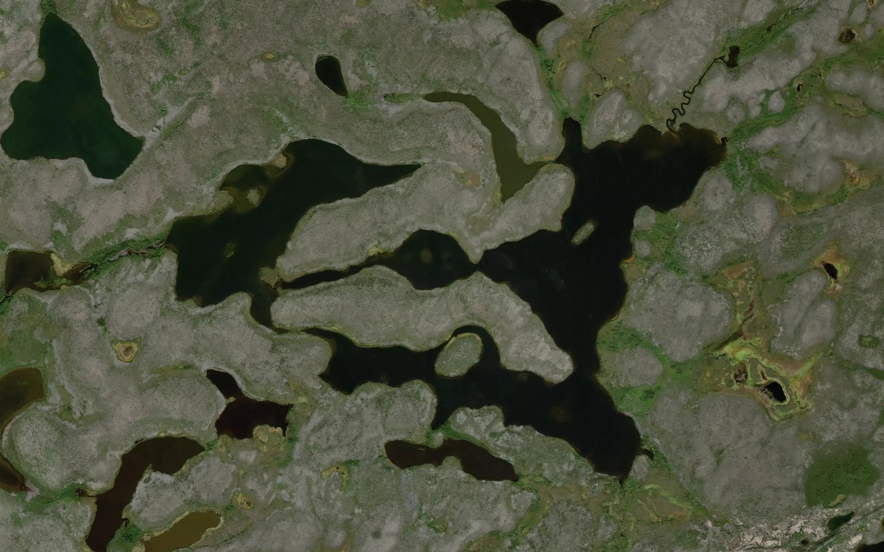 Satellite map of the Fowlow Lake