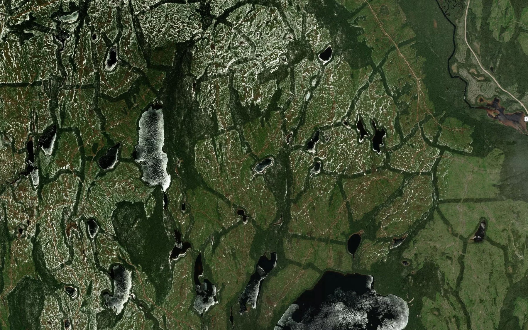 Satellite map of the Lac Kerr