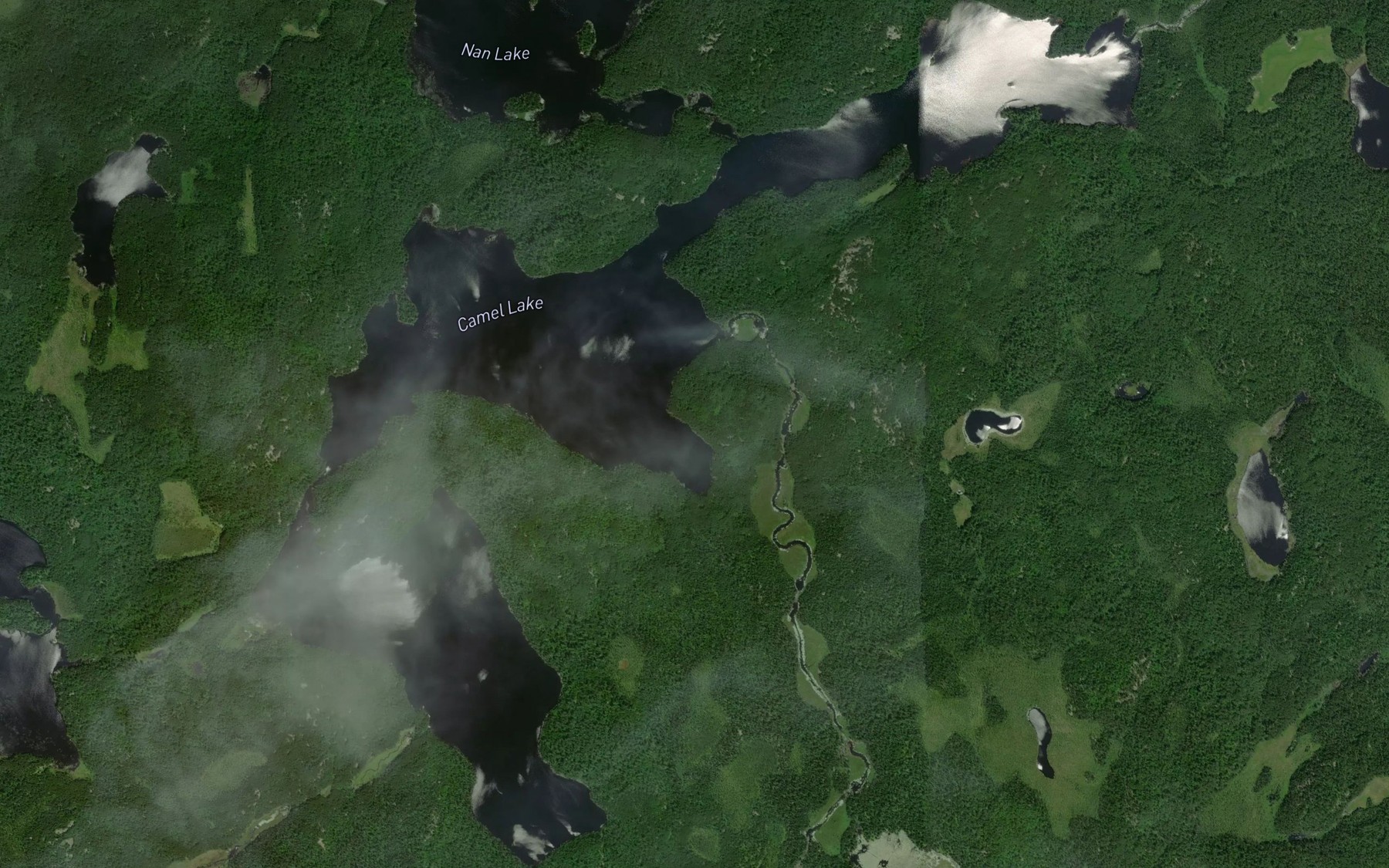 Satellite map of the Camel Lake