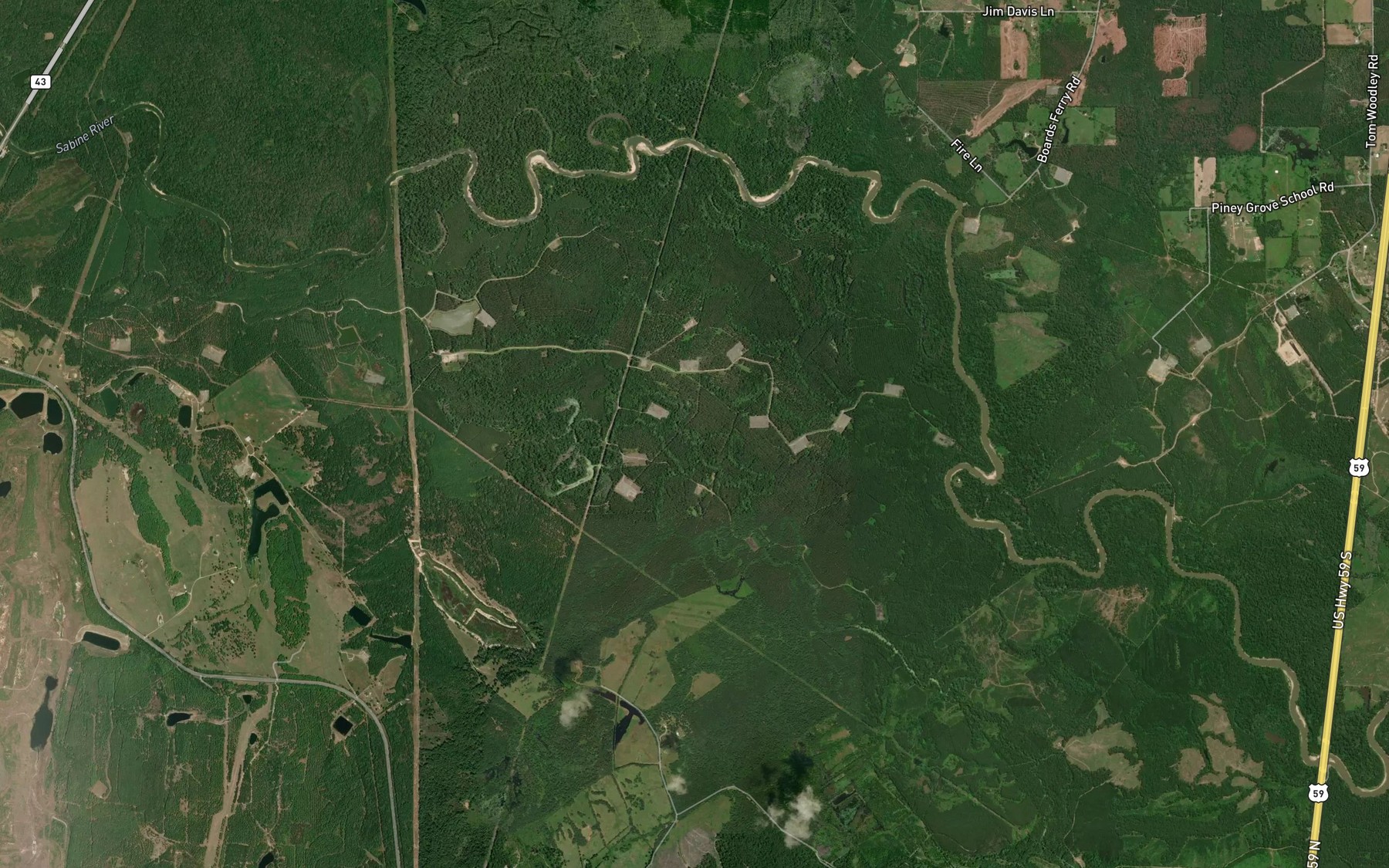 Satellite map of the Cypress Slough