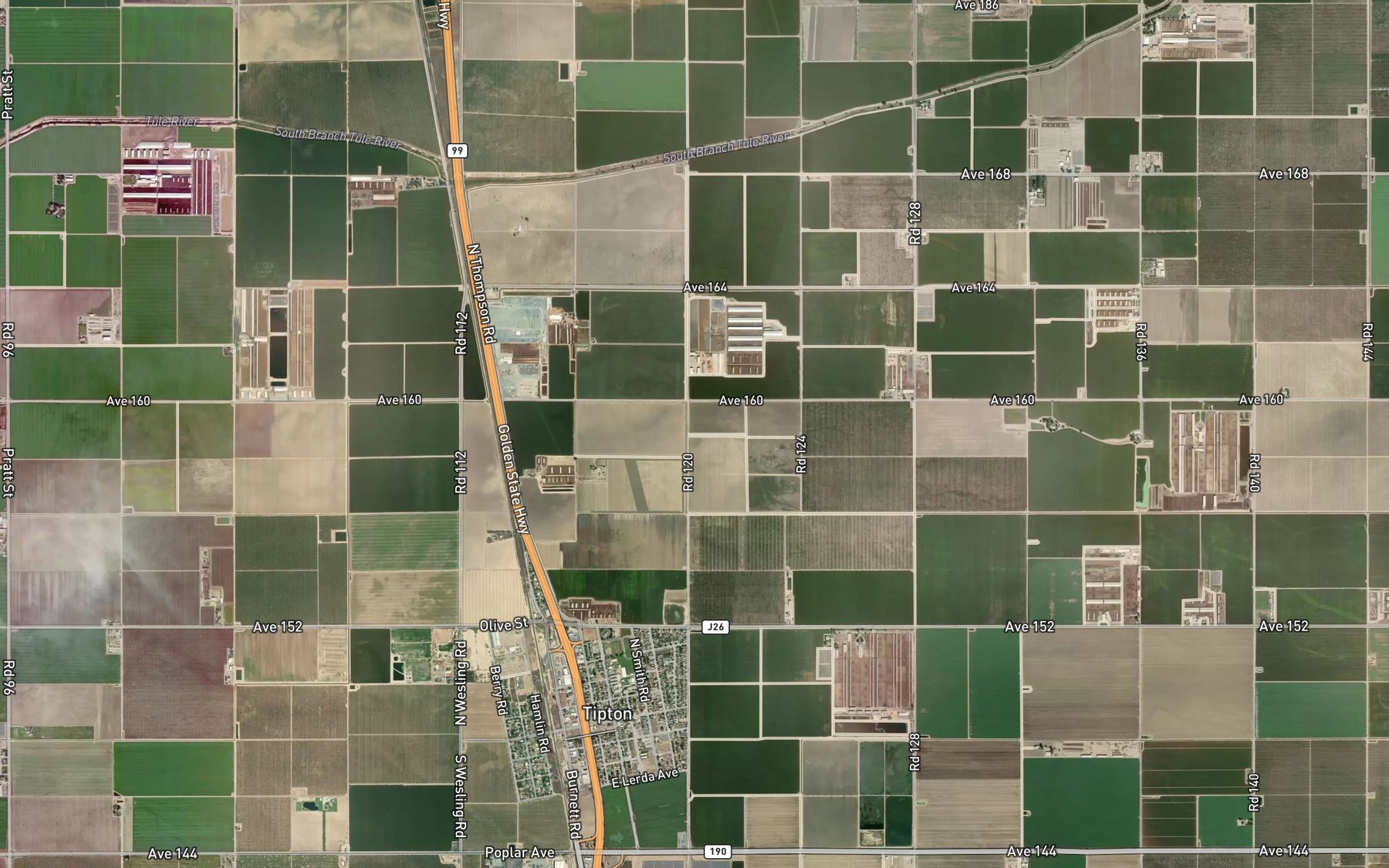 Satellite map of the Mitchell Slough