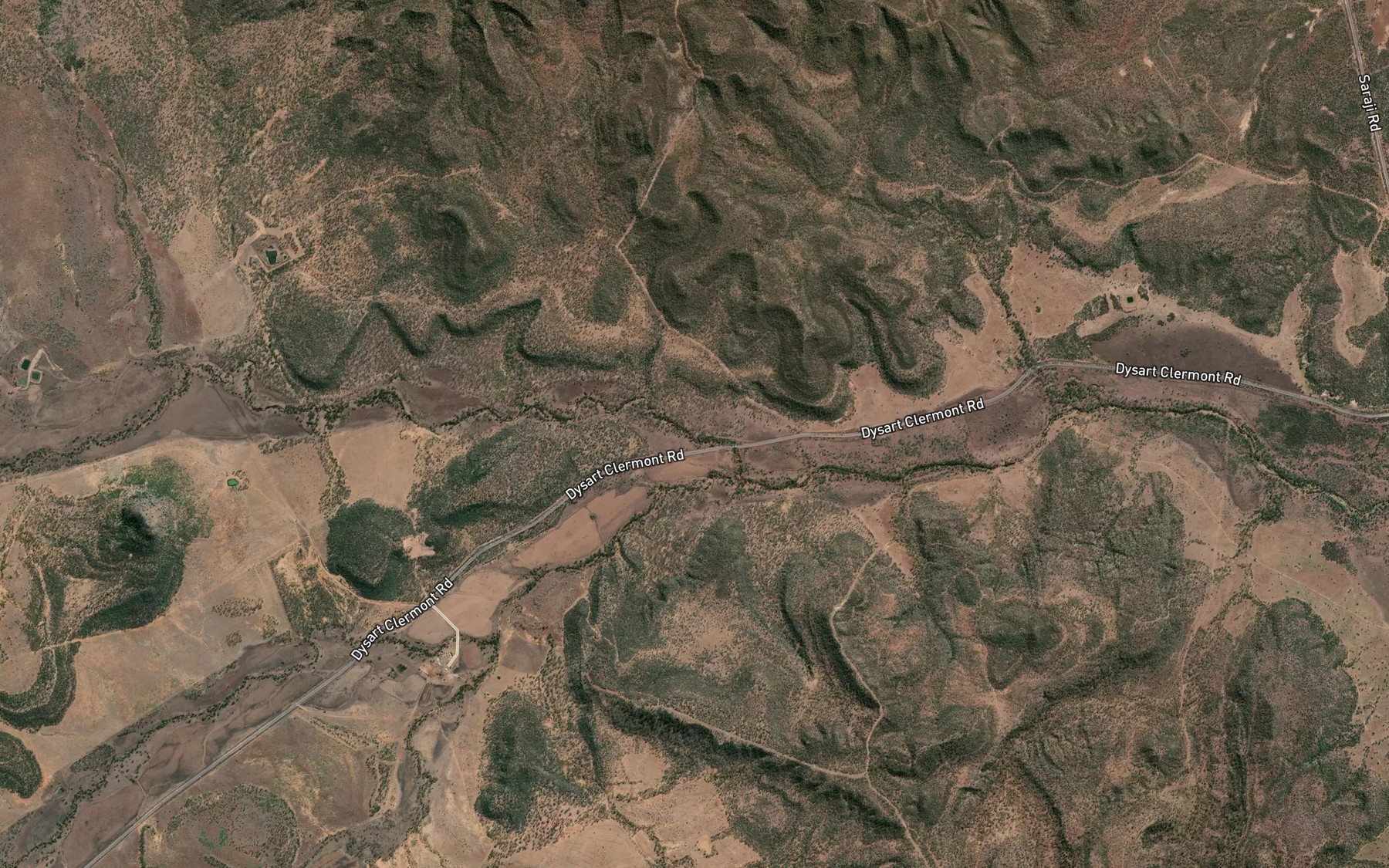 Satellite map of the Seven Mile Creek