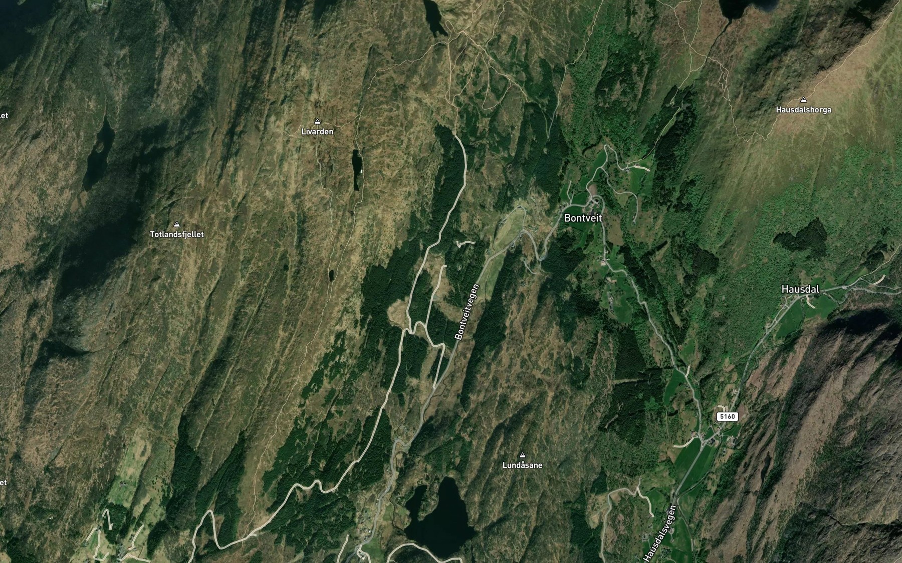 Satellite map of the Sandgotebekken