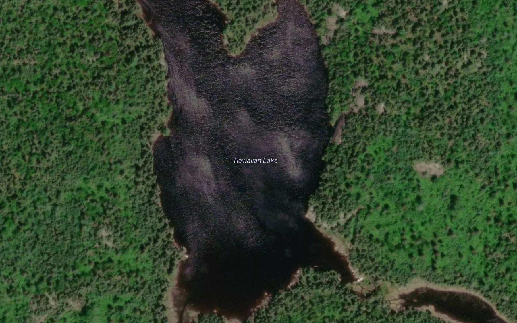 Satellite map of the Hawaiian Lake
