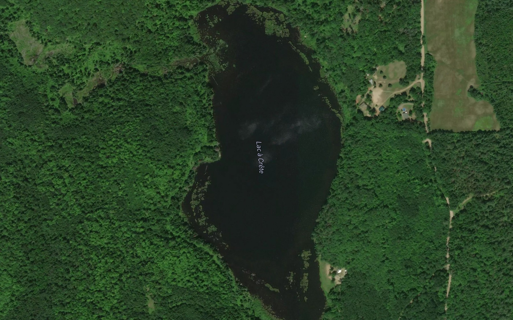 Satellite map of the Lac a Crete